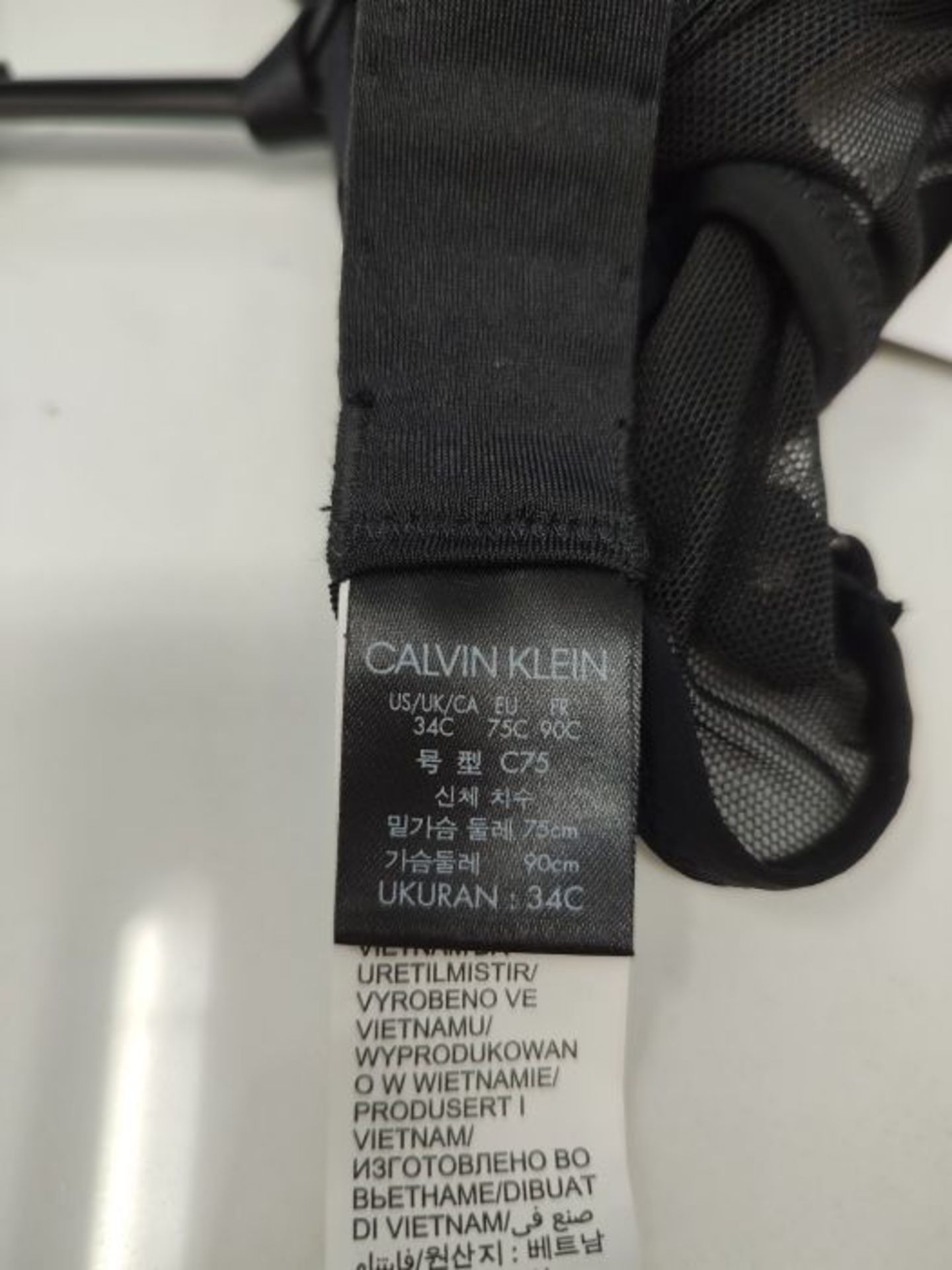 Calvin Klein - Sculpted T-Shirt Bra - Black - Adjustable Spaghetti Straps - 57% Polyam - Image 3 of 3