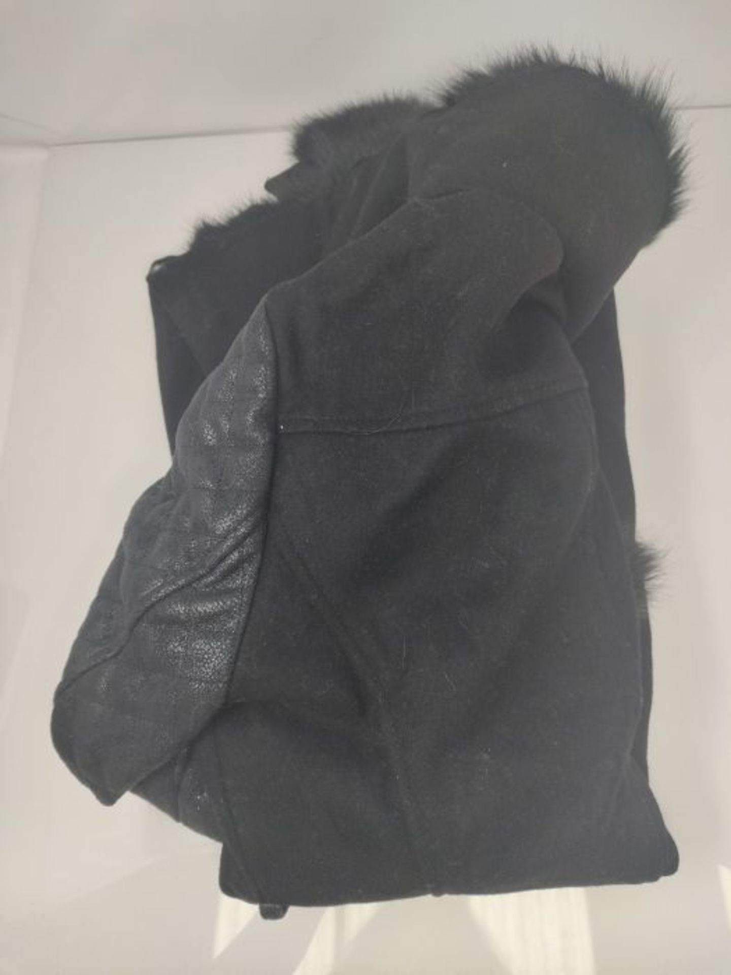 RRP £112.00 Morgan Women's Manteau col Imitation Fourrure GEFROU Faux Fur Coat, Schwarz, 34 (Herst - Image 2 of 3