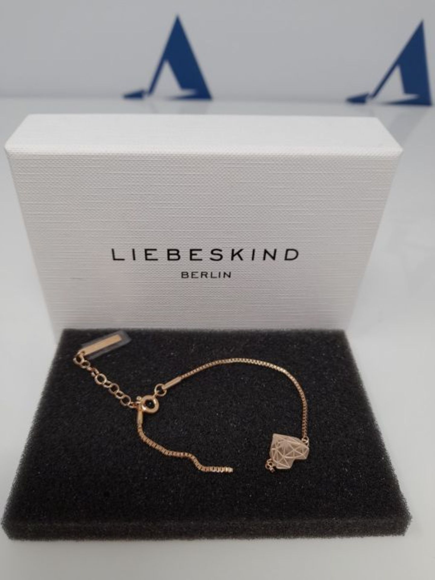 [CRACKED] Liebeskind Berlin Damen Armband Herz Edelstahl Silber 20 cm (roségold) - Image 2 of 3