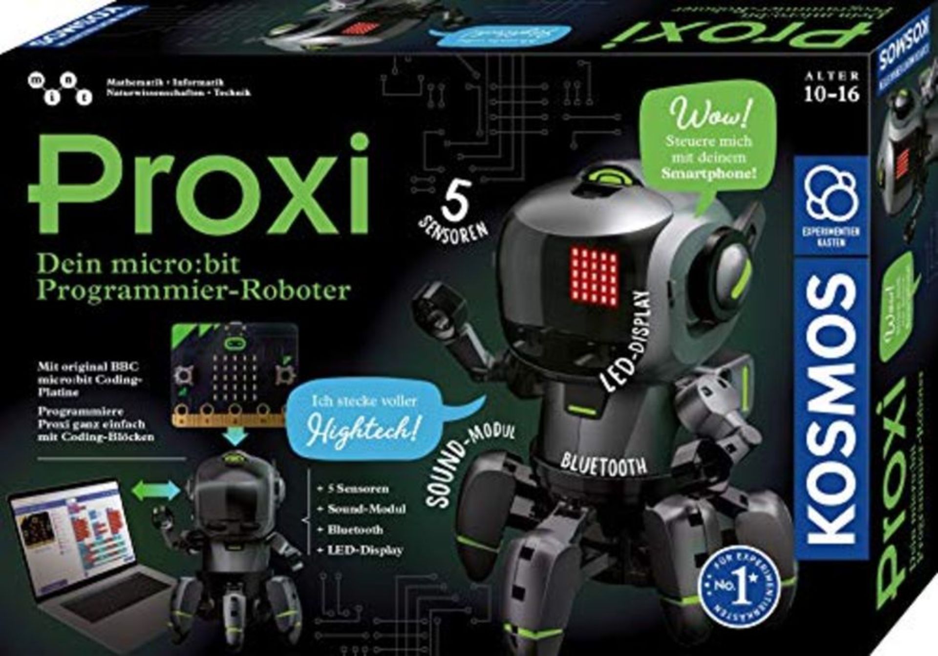 RRP £92.00 KOSMOS 620585 Proxi Dein micro bit Programmier-Roboter Experimentierkasten