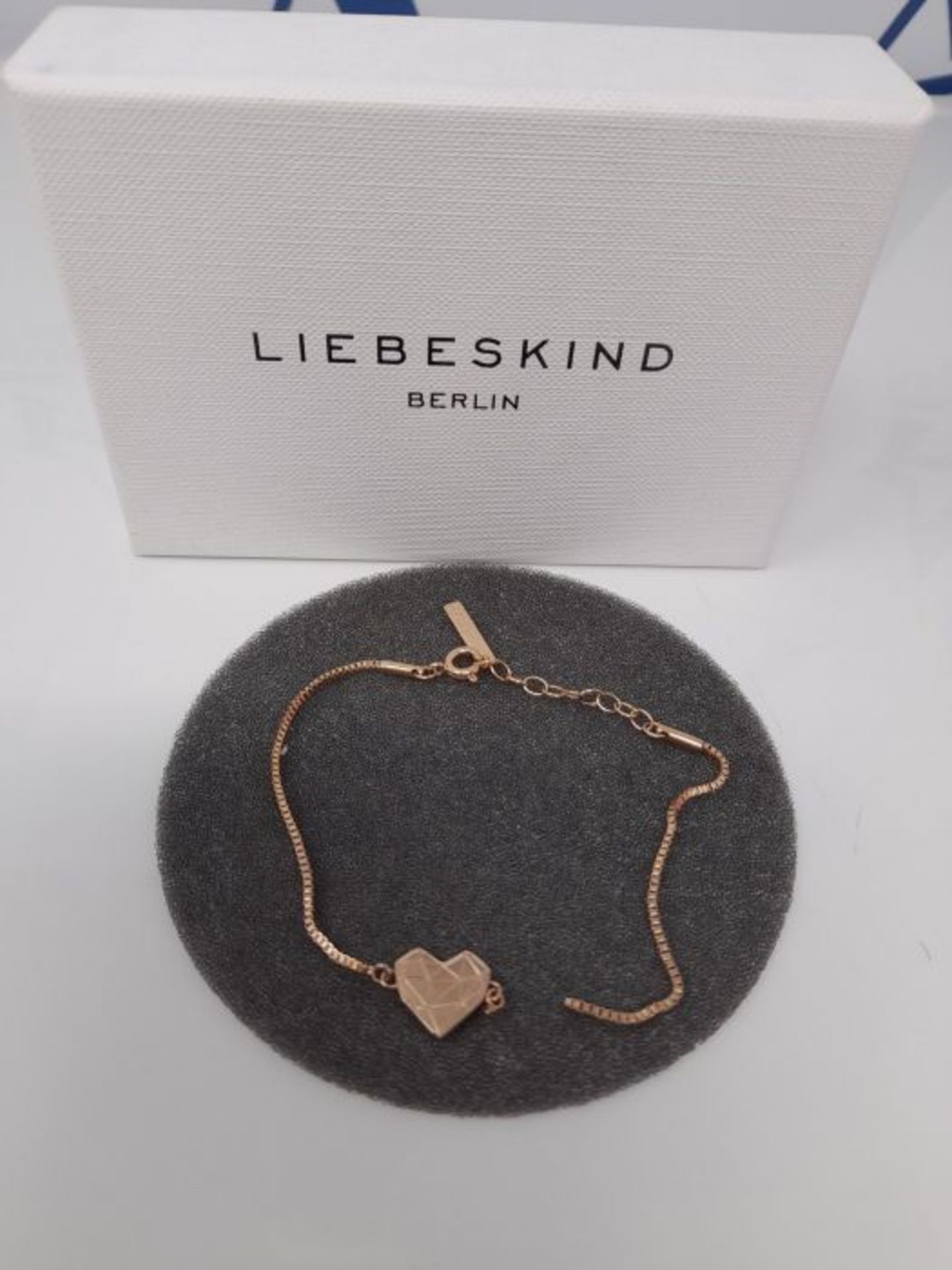 [CRACKED] Liebeskind Berlin Damen Armband Herz Edelstahl Silber 20 cm (roségold) - Image 2 of 3