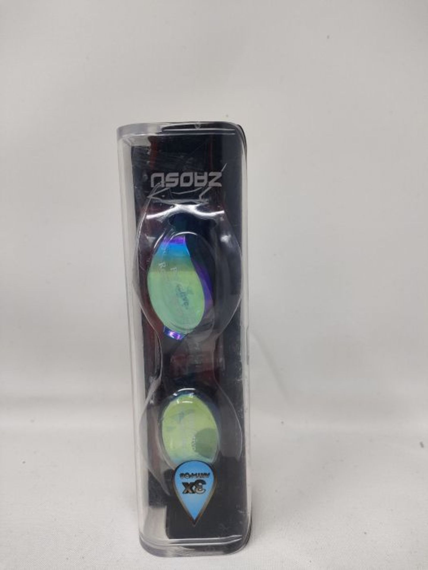 ZAOSU Z-Elite Mirror Mirrored Competition Swimming Goggles Anti-Fog UV Protection Wate - Image 2 of 2
