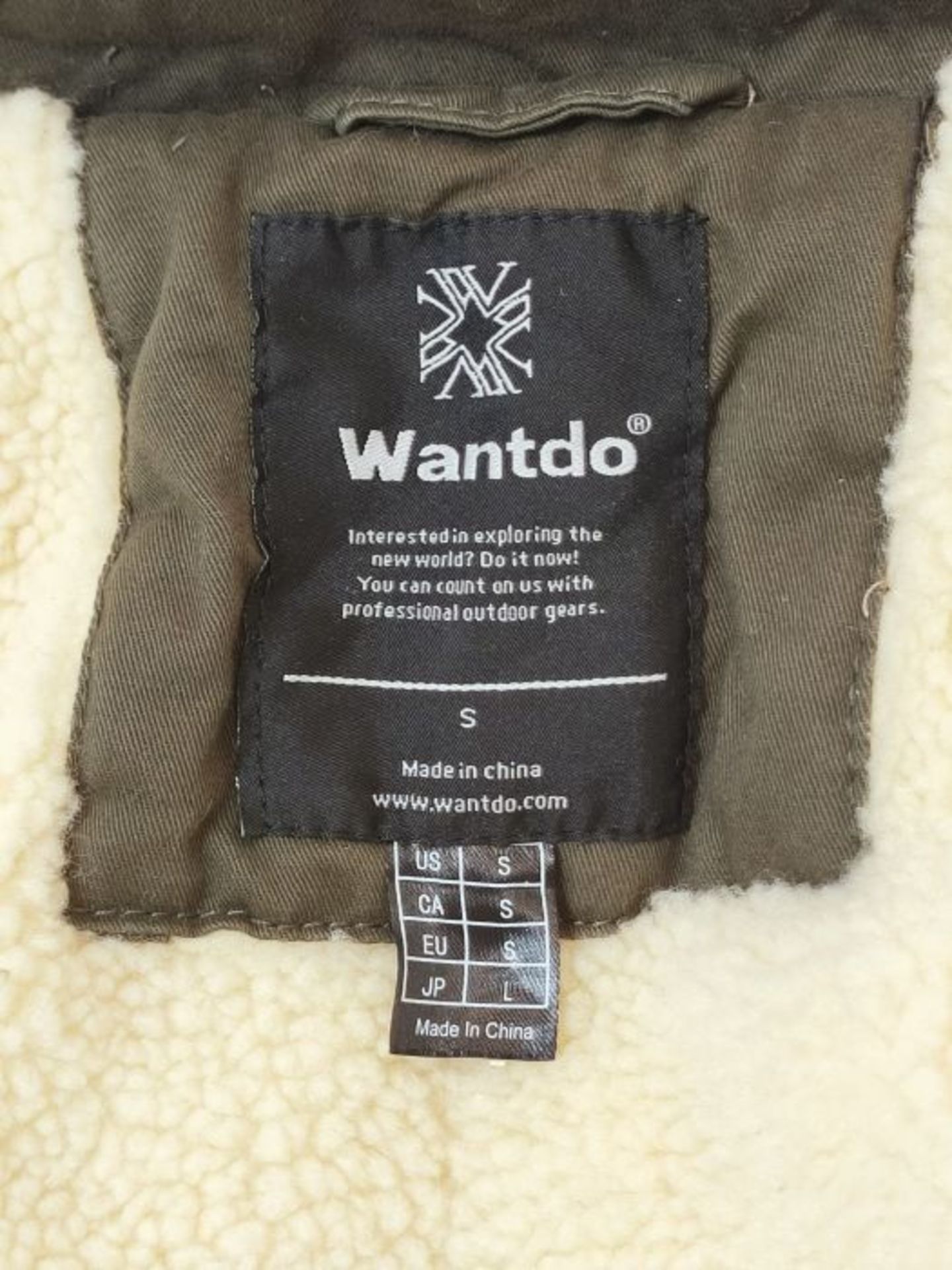RRP £74.00 Wantdo Women's Windproof Warm Coat Winter Casual Fleece Coat Classic Cotton Hoodie Jac - Image 3 of 3