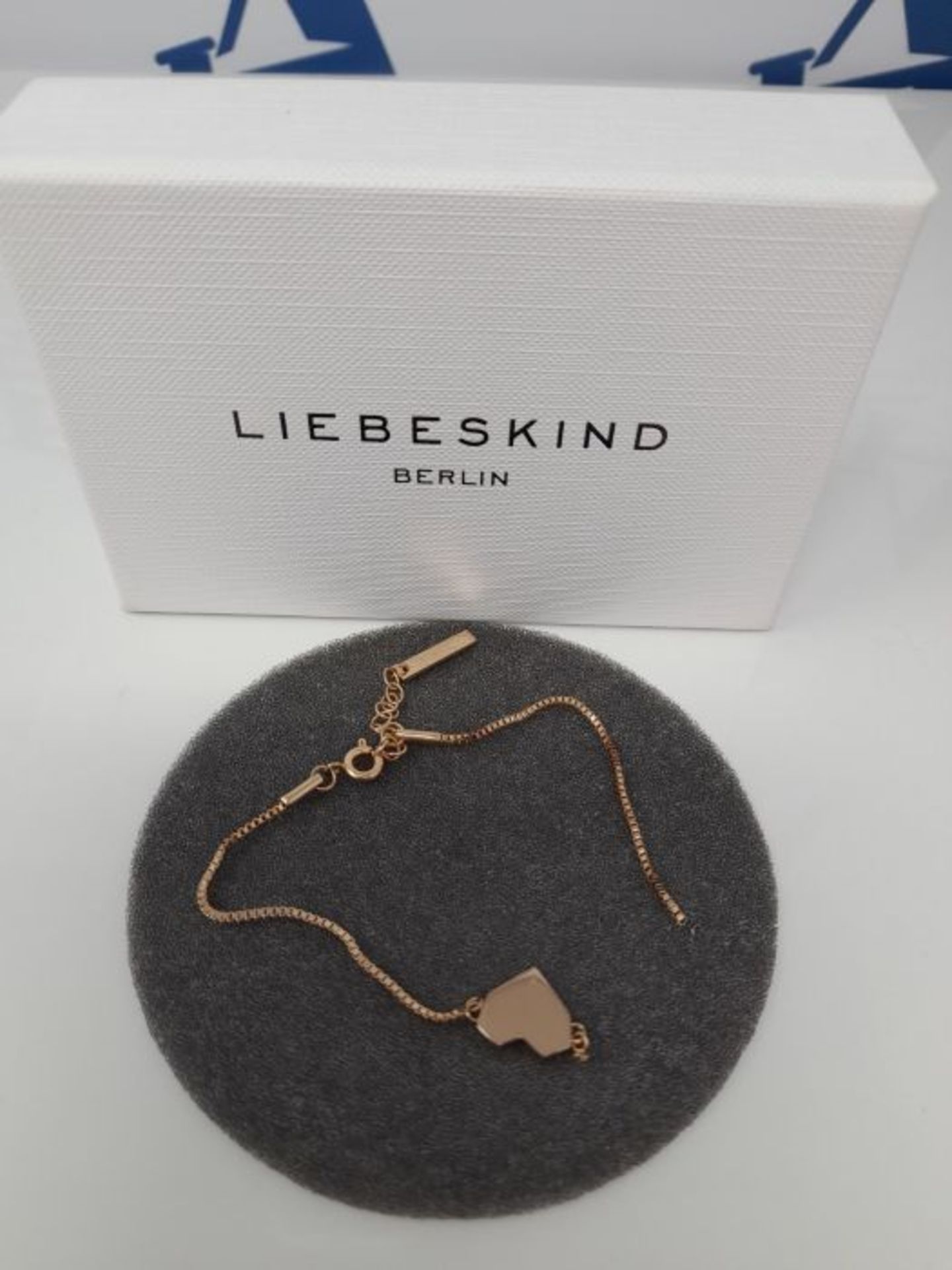 [CRACKED] Liebeskind Berlin Damen Armband Herz Edelstahl Silber 20 cm (roségold) - Image 2 of 3