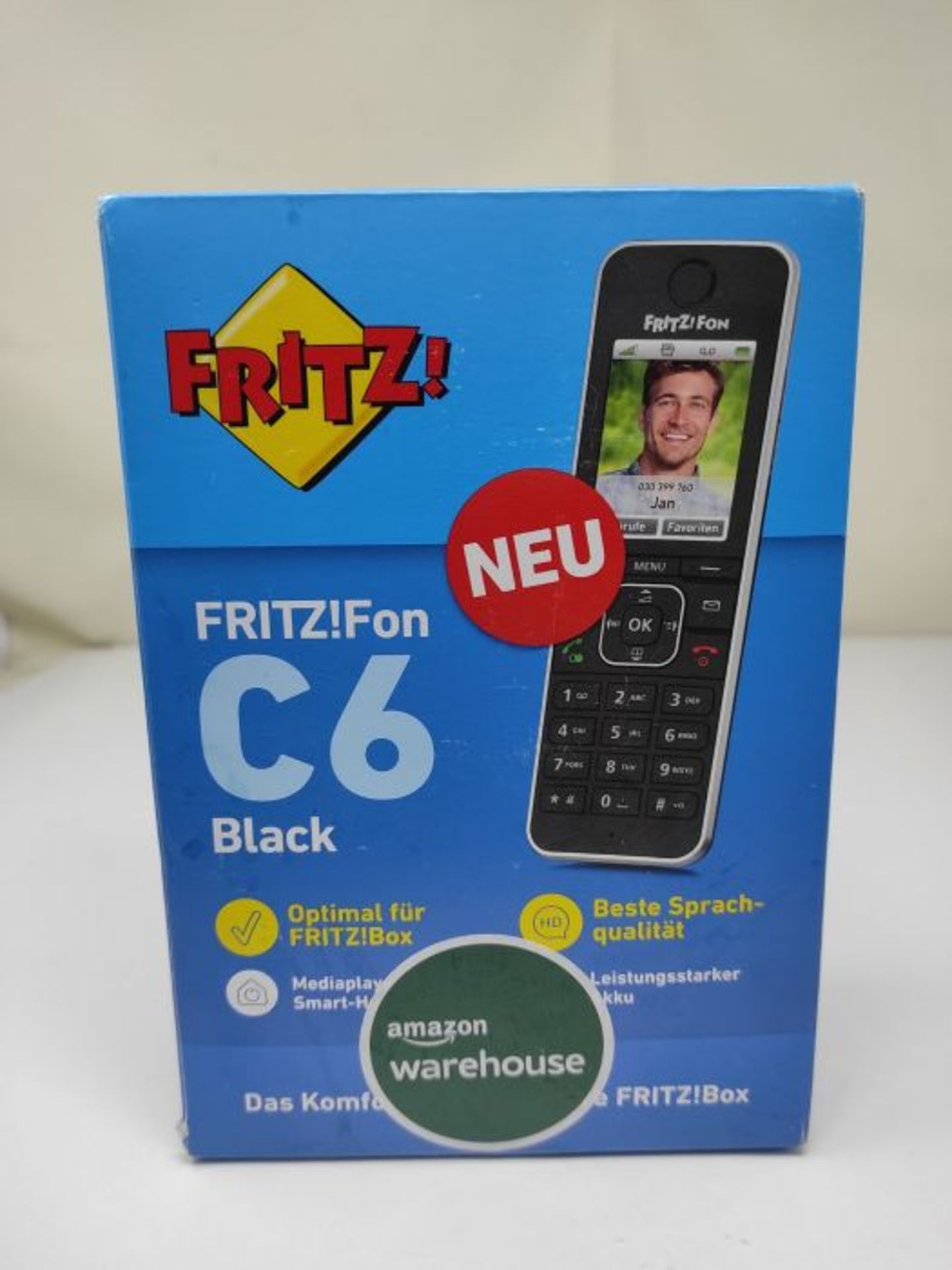 RRP £59.00 AVM FRITZ!Fon C6 Black DECT-Komforttelefon (hochwertiges Farbdisplay, HD-Telefonie, In - Image 2 of 3