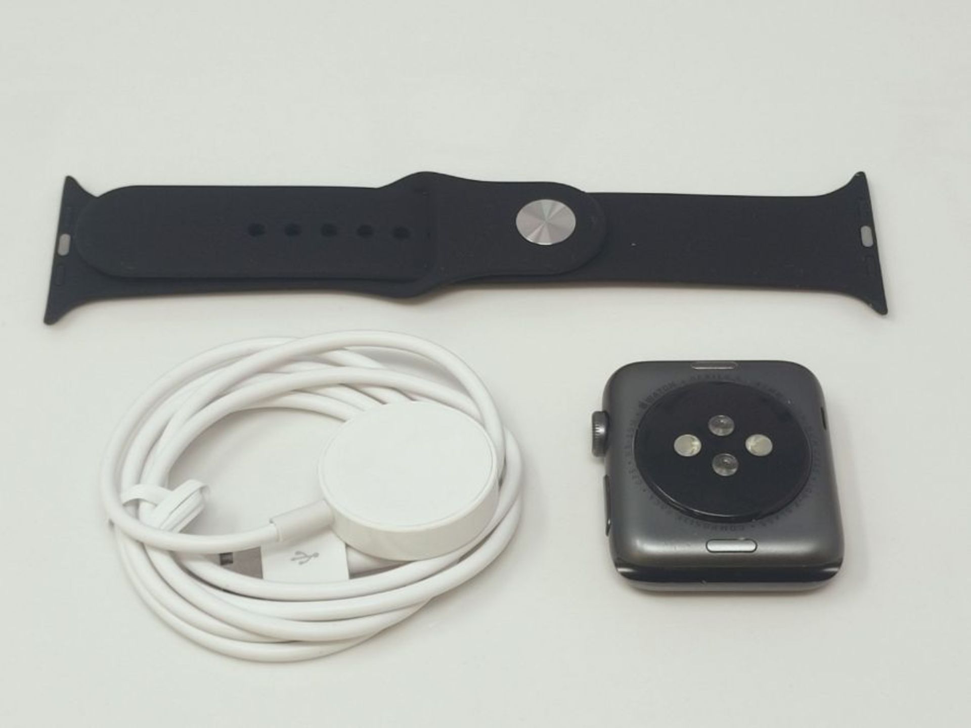RRP £208.00 Apple Watch Series 3 (GPS, 42mm) - Space Grey Aluminum Case with Black Sport Band - Image 3 of 3