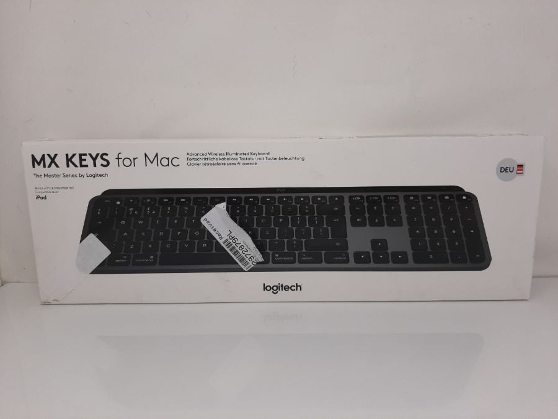 RRP £79.00 Logitech MX Keys für Mac kabellose beleuchtete Tastatur, taktiler Tastatursteuerung, - Image 2 of 3