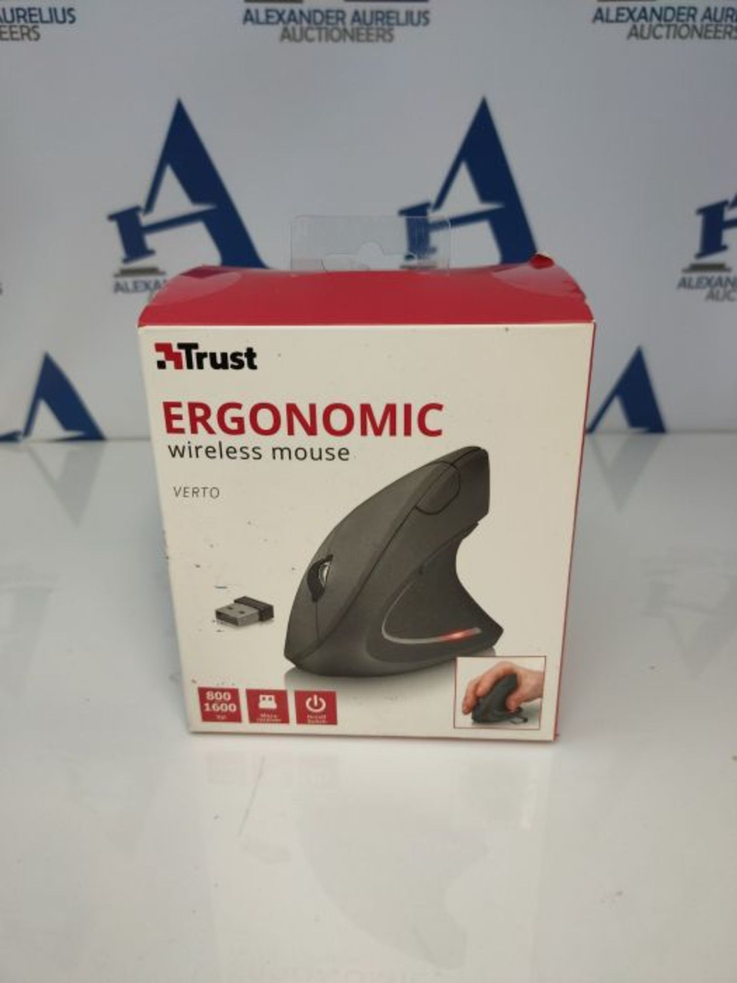 Trust Verto Mouse Verticale Wireless, Mouse Ergonomico senza Filo, 800/1200/1600 DPI, - Image 2 of 3
