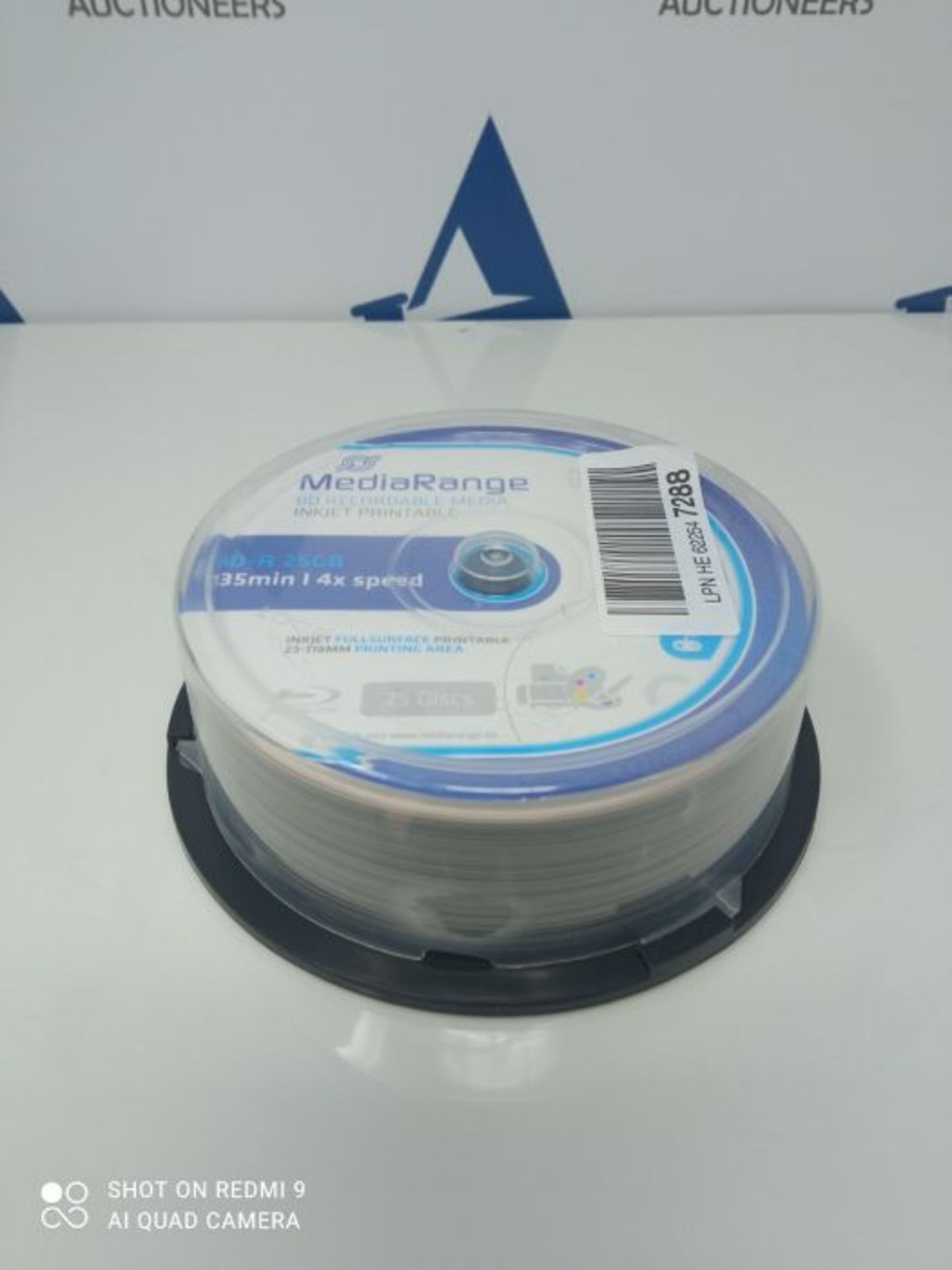 MediaRange MR504 BD-R Blu-ray Disc (25GB 4x Speed, bedruckbar, 25 Stück) - Image 2 of 3