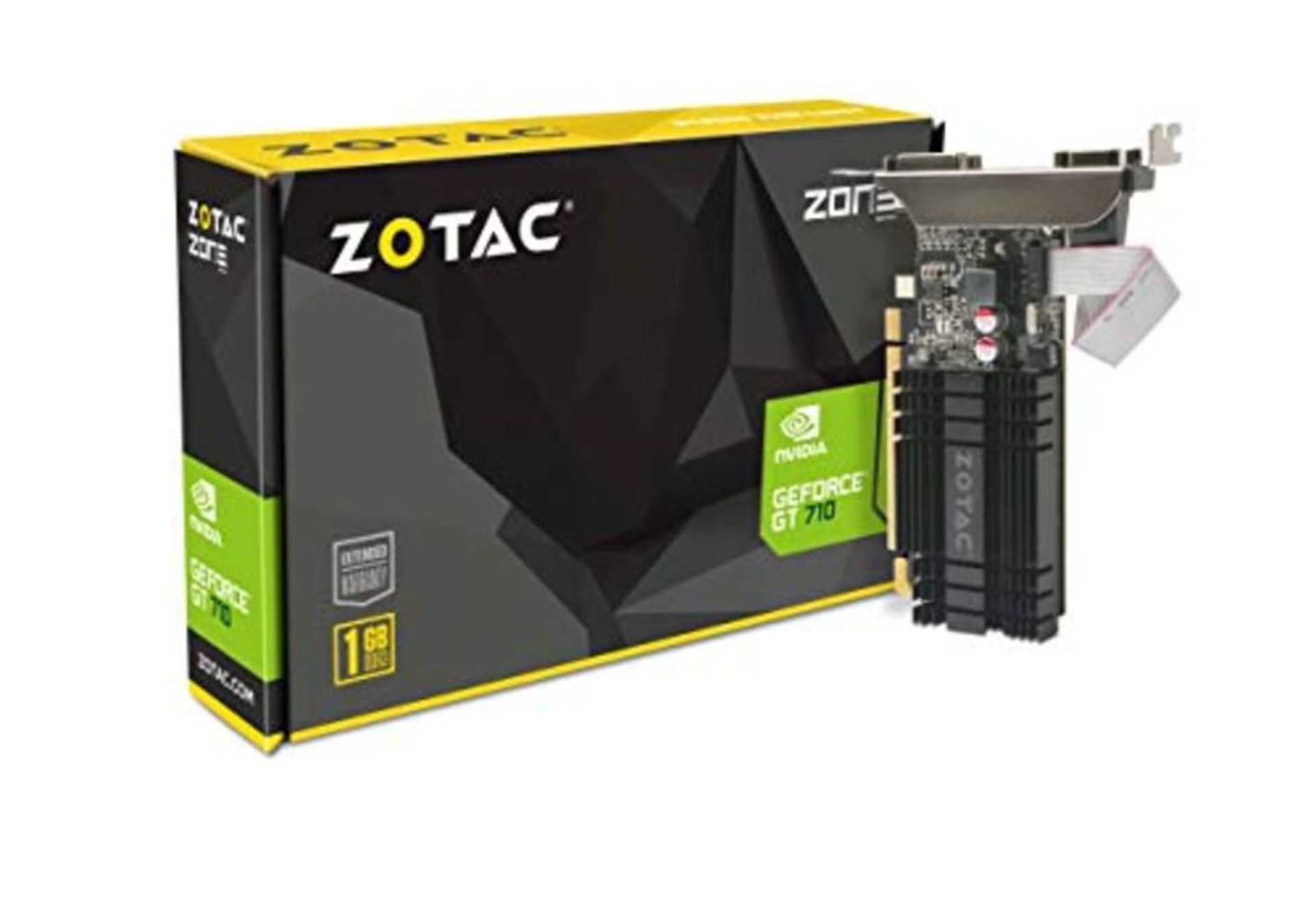 RRP £110.00 ZOTAC GeForce GT 710 1GB DDR3, 954 MHz, ZT-71301-20L DVI-D + HDMI + VGA, PCI-E 2.0, Sc