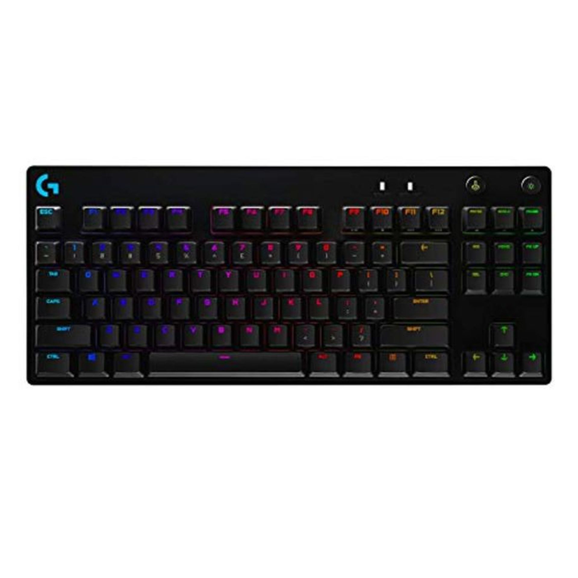 RRP £91.00 Logitech G PRO TKL mechanische Gaming-Tastatur, GX Blue Clicky Switches, LIGHTSYNC RGB