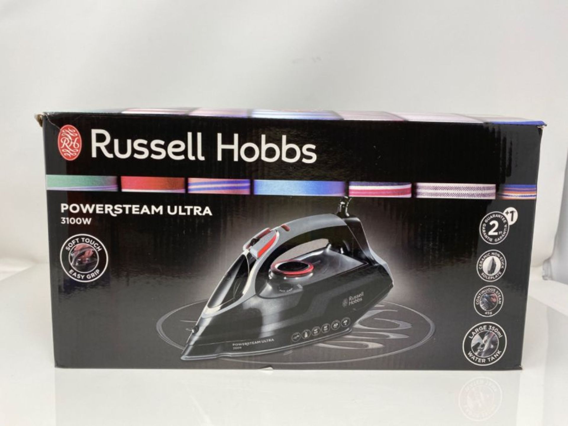 Russell Hobbs Bügeleisen Powersteam Ultra (3100 Watt, 210 g/min Extra-Dampfstoß, Ker