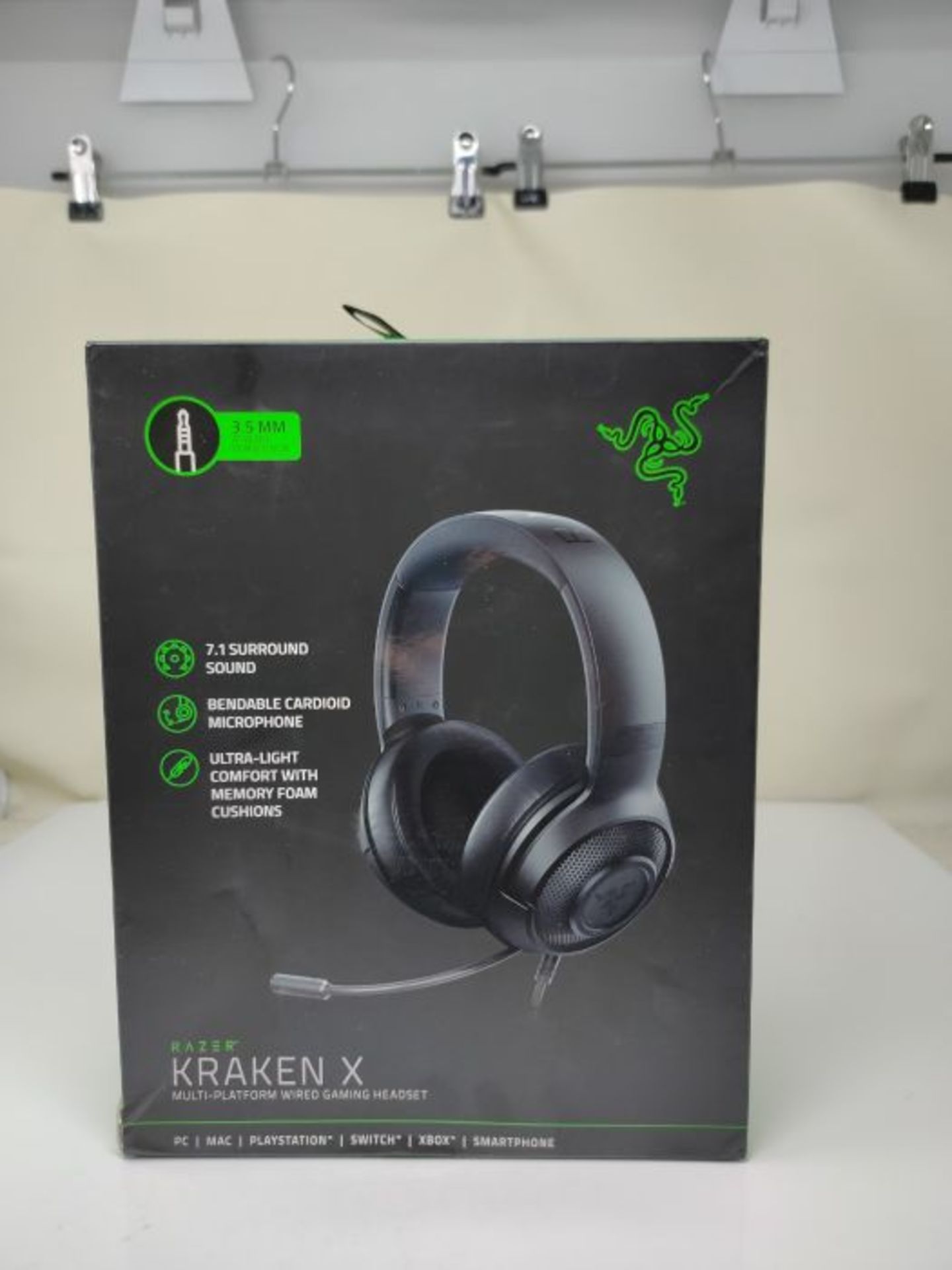 Razer Kraken X Ultralight Gaming Headset: 7.1 Surround Sound - Lightweight Aluminum Fr - Image 2 of 3