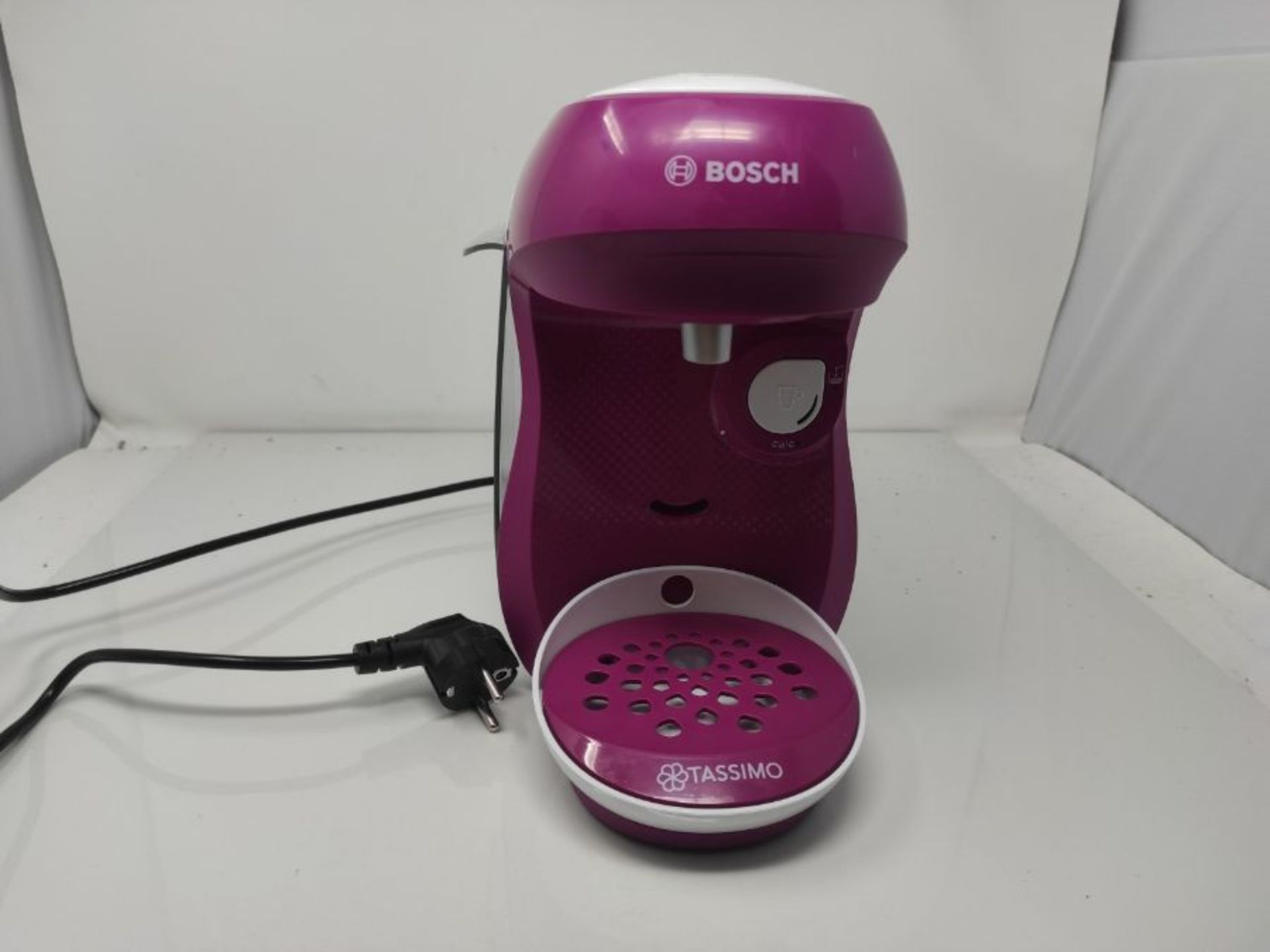 RRP £57.00 Bosch Tassimo Happy Multi-Drink Single Serve Coffee Maker, 1400 W, 0.7 L Única Pink/W - Image 3 of 3