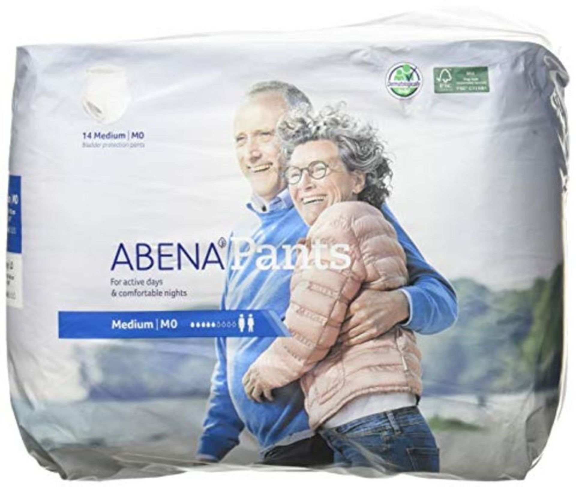Abena Pants M0 For Light Incontinence, Hips/Waist Size 80-110 cm/32-43 Inches, 900 ml