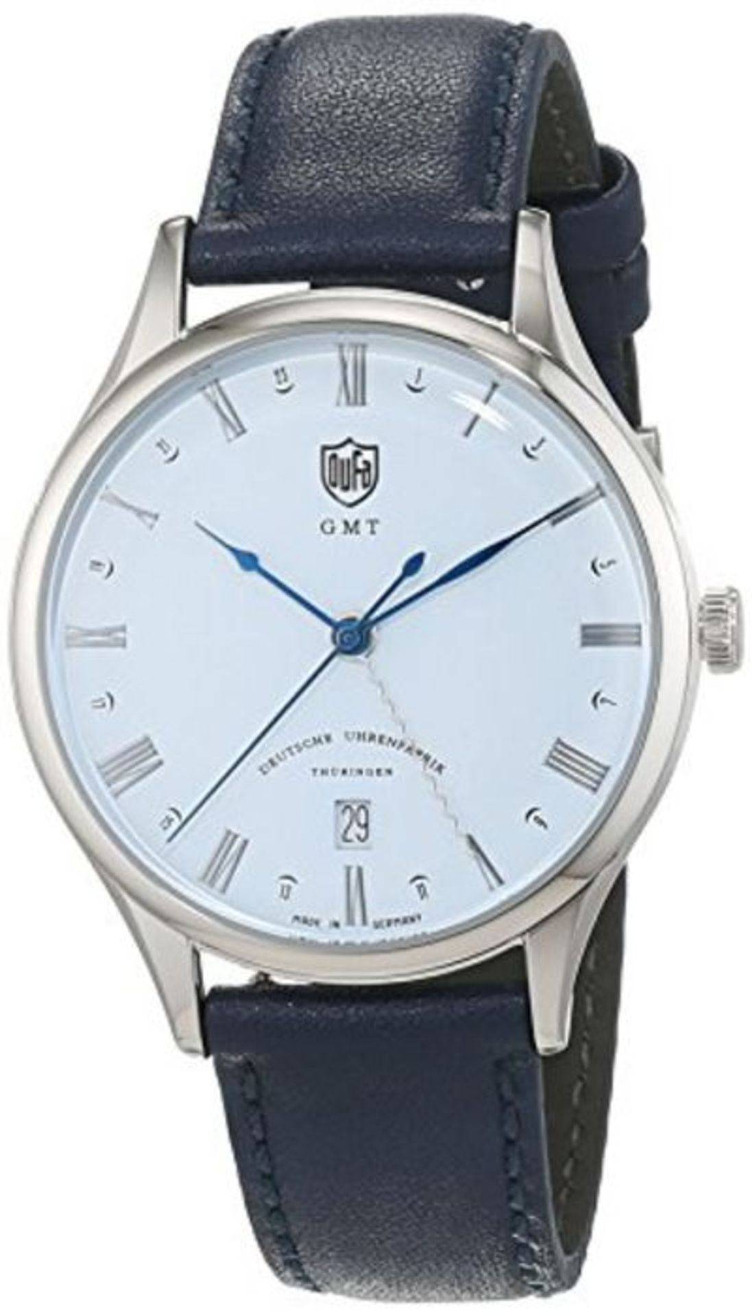 RRP £289.00 DuFa Unisex Analog Quarz Uhr mit Leder Armband DF-9006-06