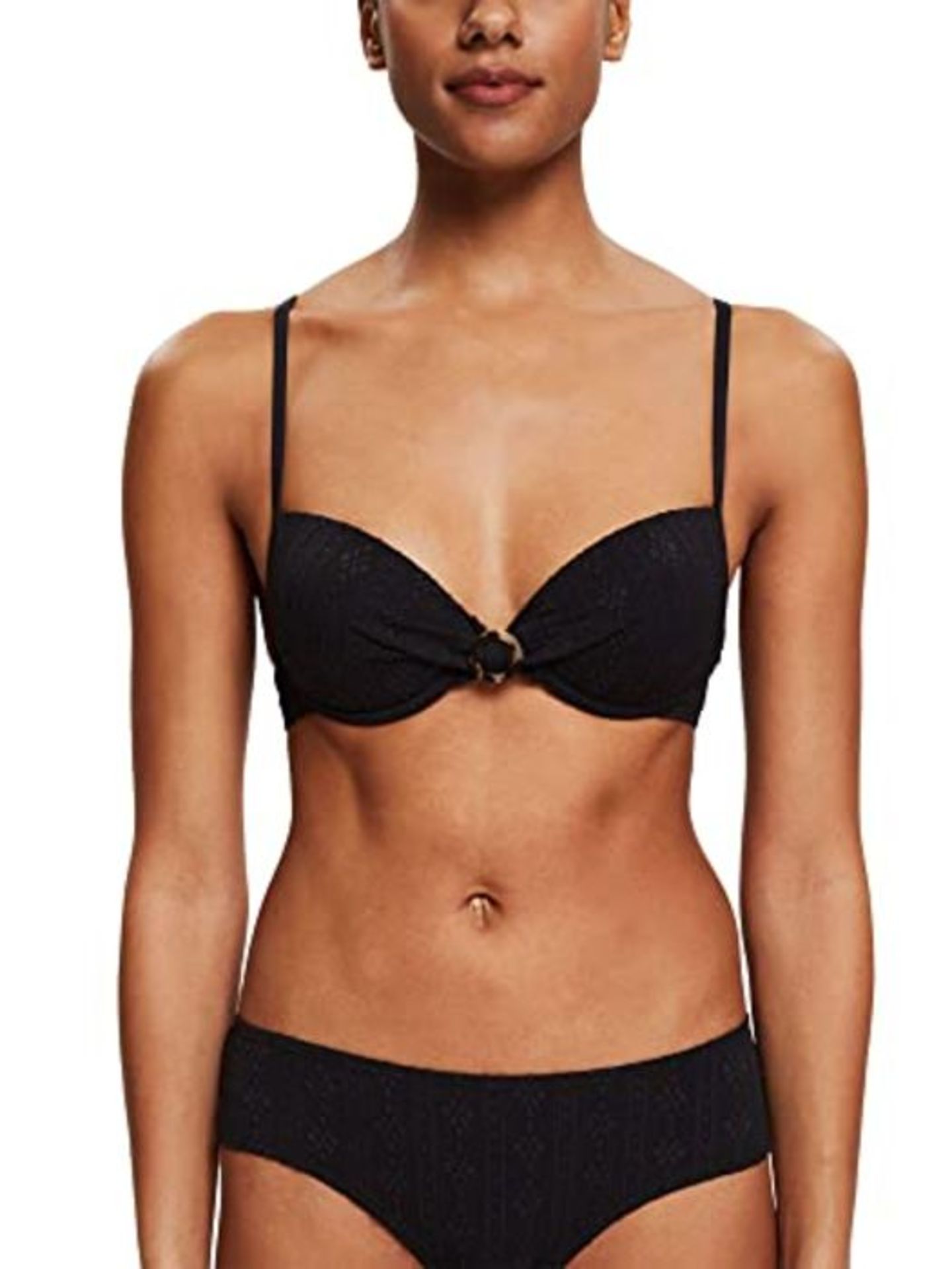 ESPRIT Bodywear Women's Shelly Beach Push up Bikini, Black, 38 C
