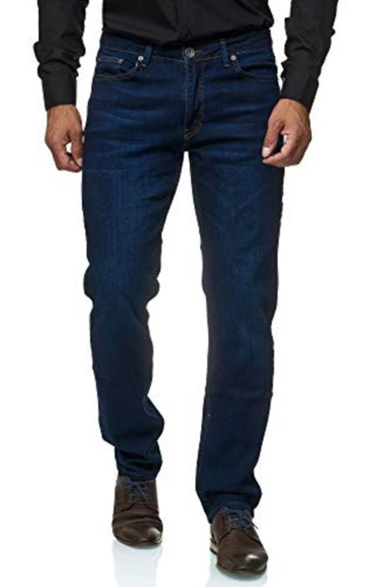 Jeel Men's Jeans - Regular Fit Straight Cut - Stretch - Jeans Trousers Basic Washed -