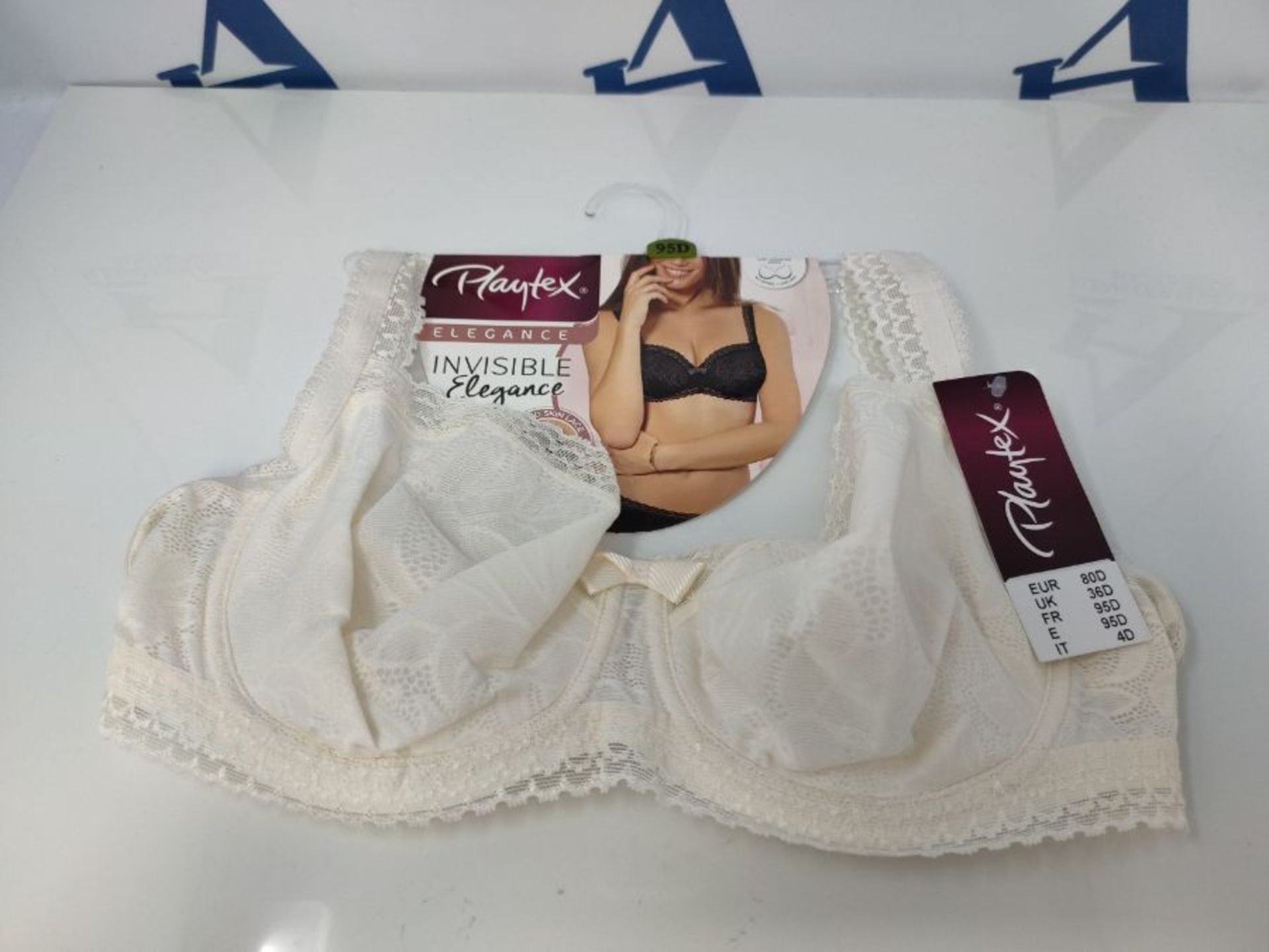 Playtex Women's Invisible Elegance Balcony Bra, Off-White (Antique White Z), 36D (Manu - Image 2 of 2