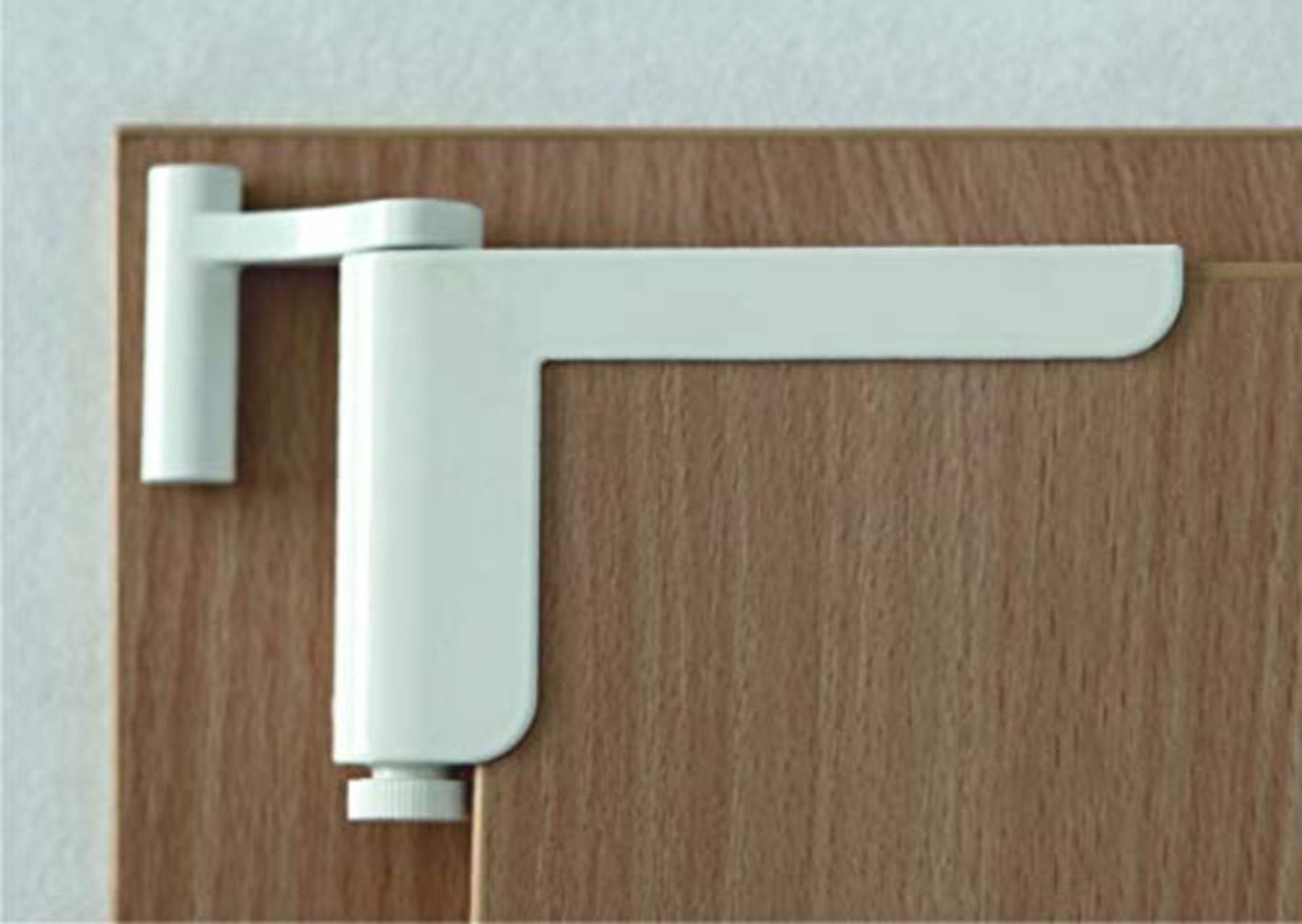 Clip-Close Patented Door Closer in white - Easy Mounting Without Drilling or Screws