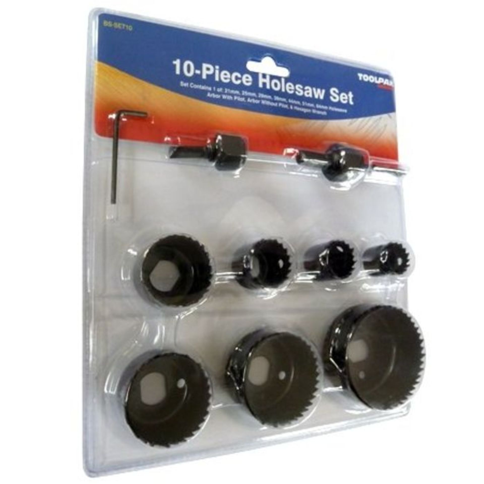 Toolpak 10 Piece Holesaw Set