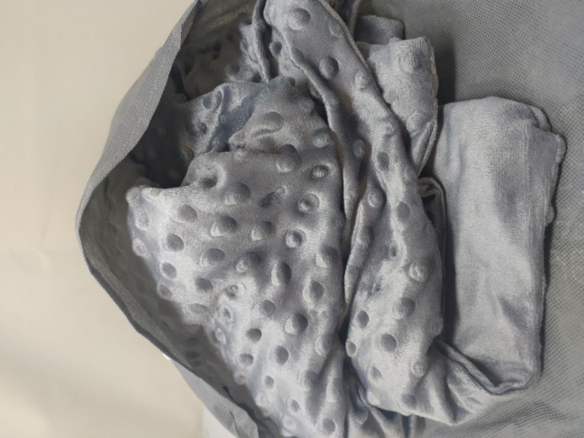 5 STARS UNITED Weighted Blanket Cover - Double 122 x 183 cm Grey - JUST COVER - Remova - Image 2 of 2