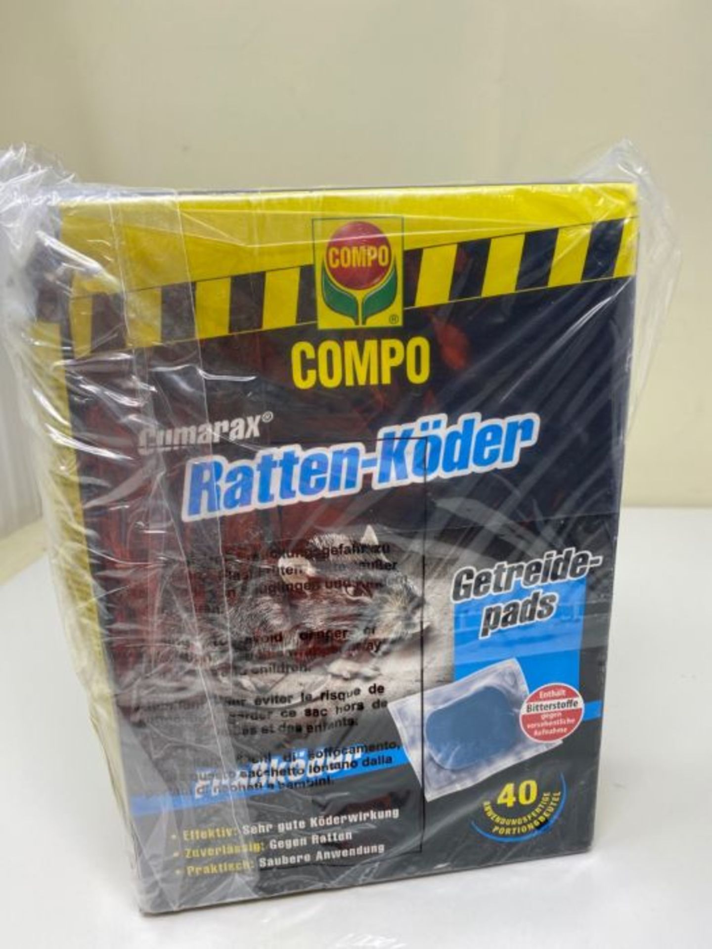 Compo Cumarax Ratten-KÃ¶der, Getreidepads, FraÃxkÃ¶der fÃ¼r KÃ¶derboxen, 40