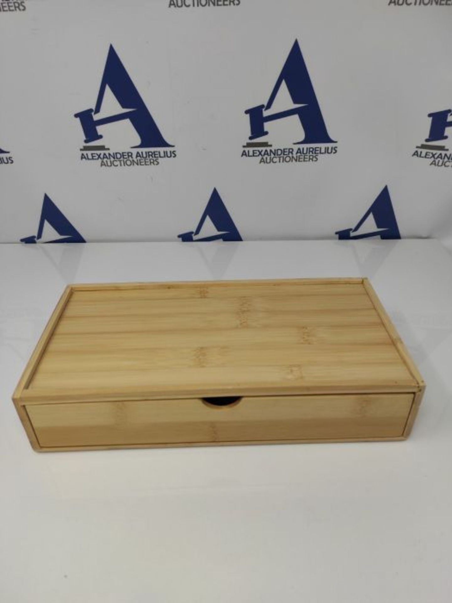 Wenko Terra Bamboo Organiser Box with 1 Compartments - Storage Box, Bathroom Basket, B