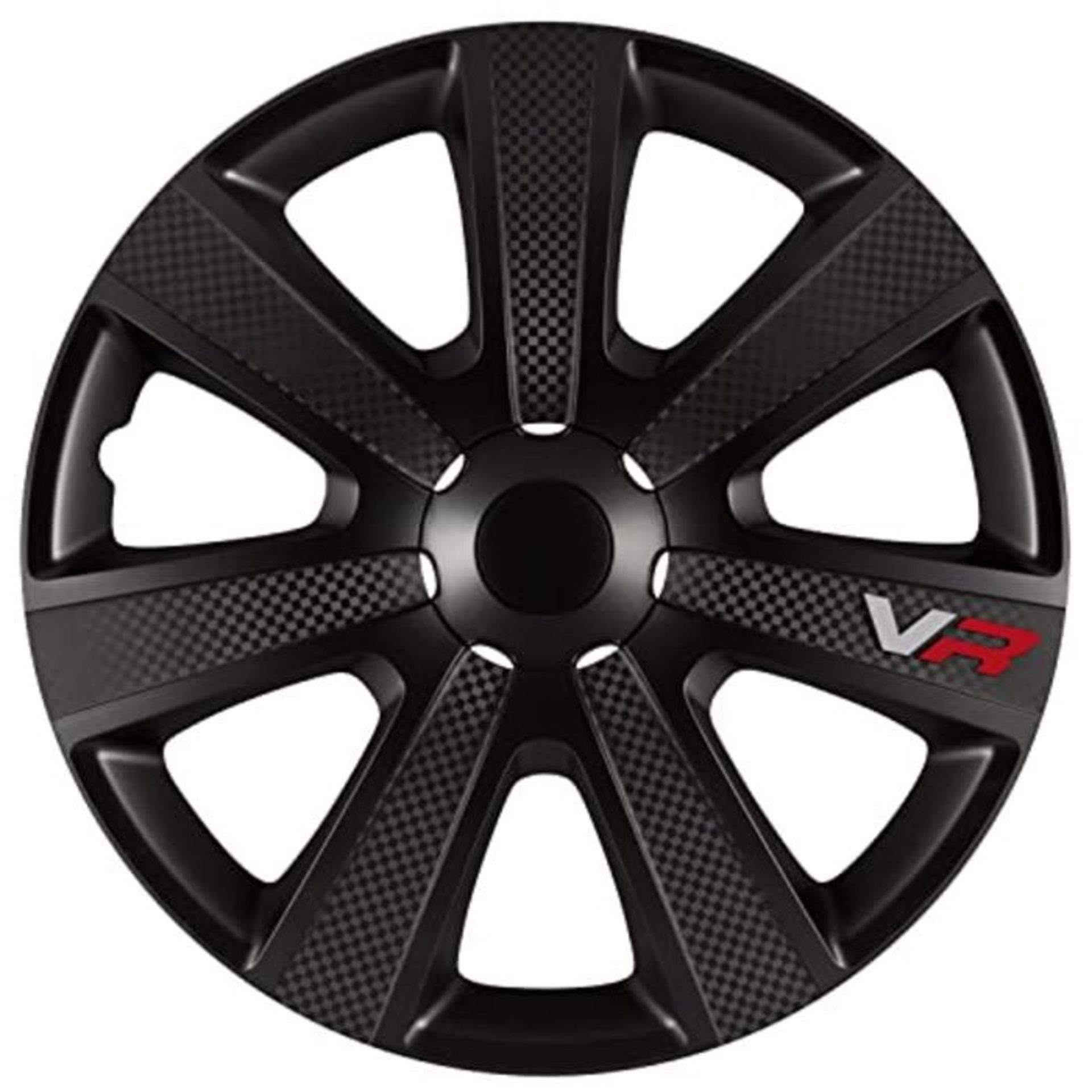 AUTOSTYLE PP5155B Set wheel covers VR 15-inch black/carbon-look/logo