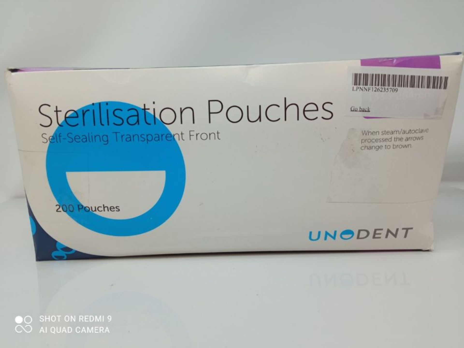 UnoDent GBS525 Sterilisation Pouch, 135 mm x 254 mm (Pack of 200) - Image 2 of 3