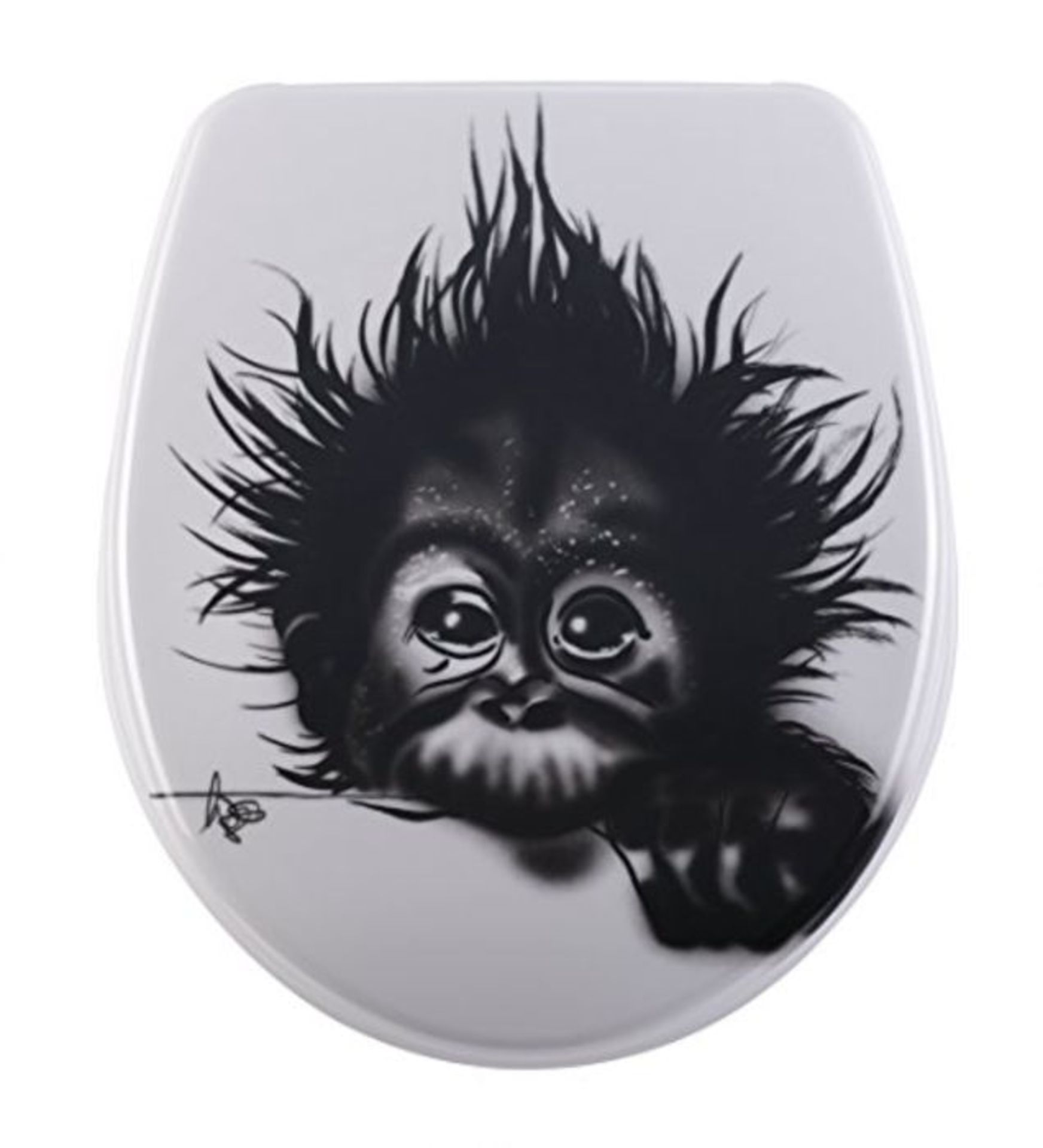 Diaqua Slow Motion - Nice Monkey Toilet Seat 40.5 - 46 x 37.5 cm, Multi-Coloured