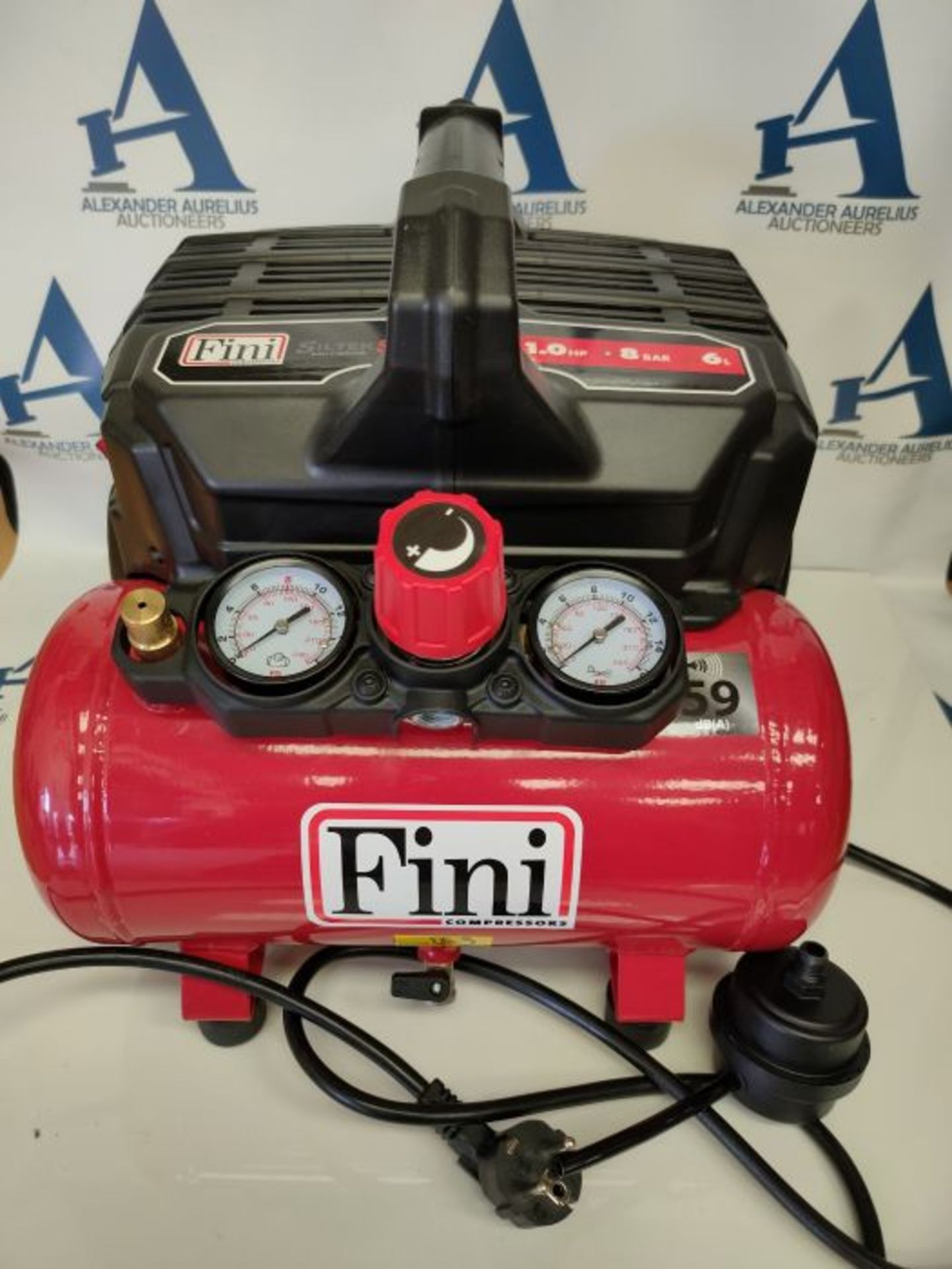 RRP £146.00 FINI SILTEK S/6 Silence Compressor 59 dB 230 V Red - Image 2 of 3