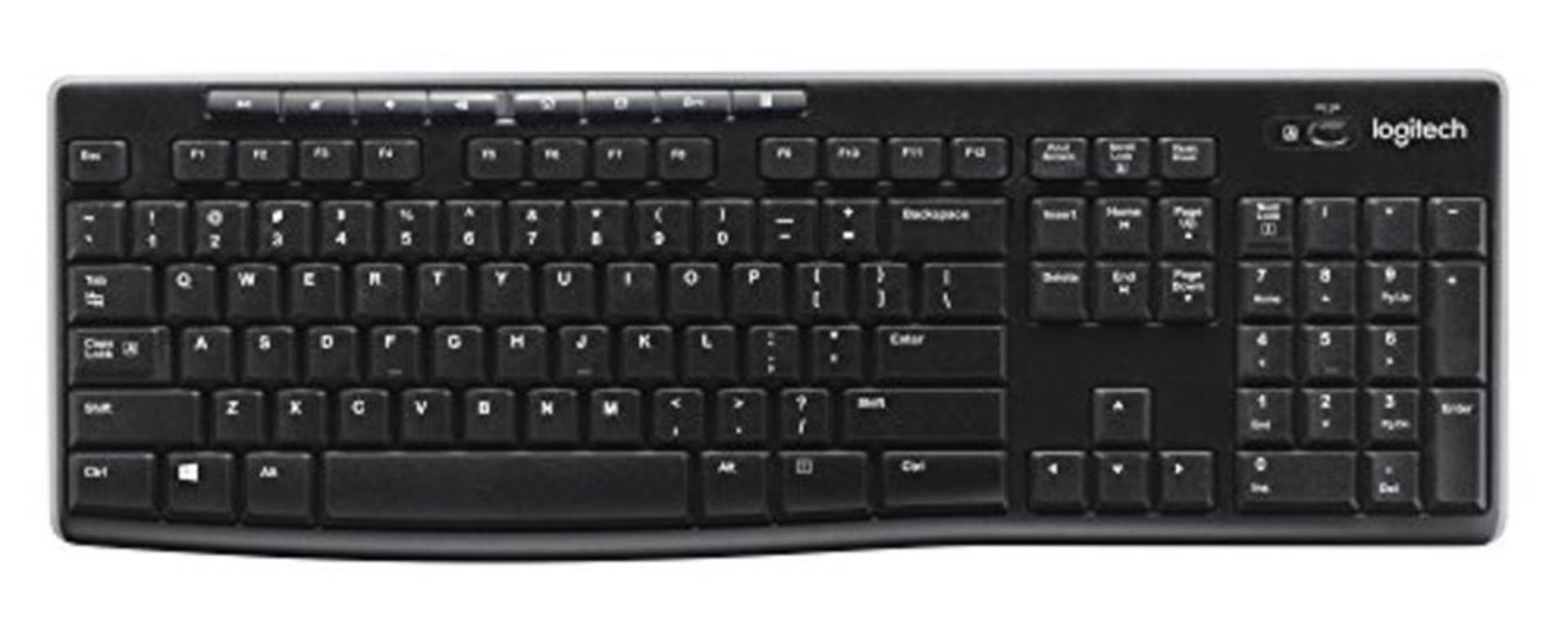 Logitech K270 Kabellose Tastatur für Windows, 2,4 GHz kabellos, Standardgröße, Numm