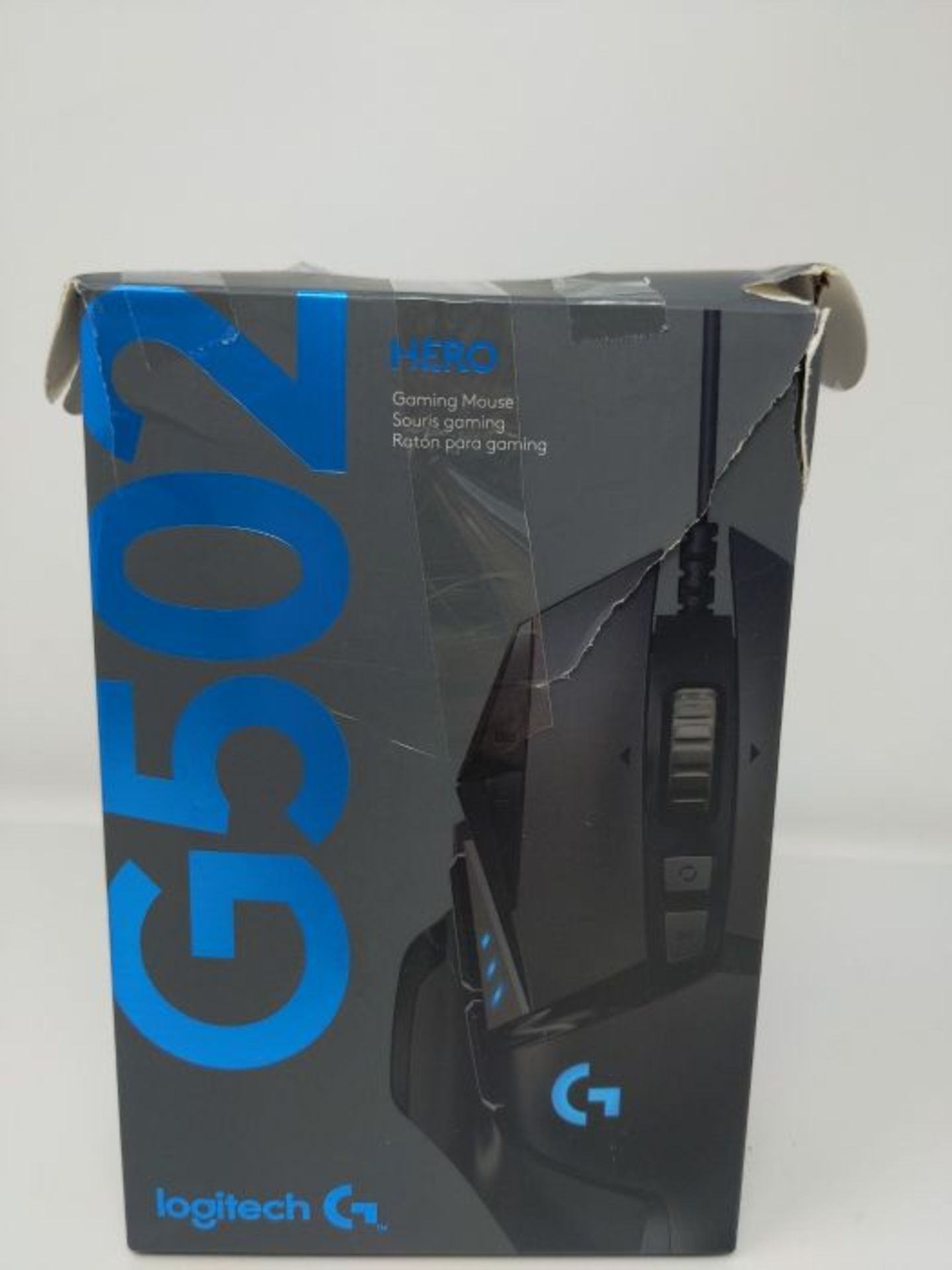 RRP £59.00 Logitech G502 HERO Mouse Gaming Prestazioni Elevate, Sensore HERO 25K, 25.600 DPI, RGB - Image 2 of 3
