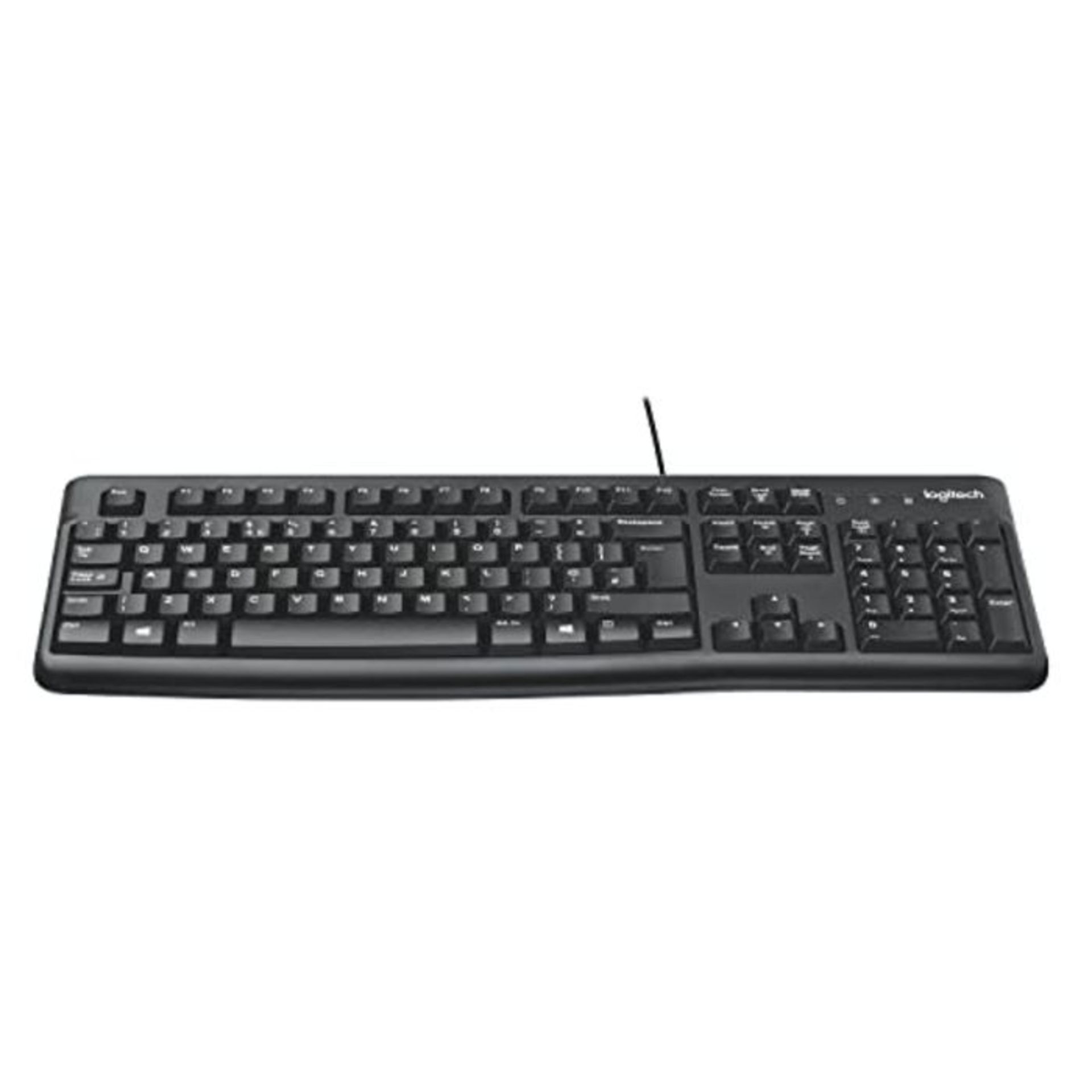 Logitech K120 Wired Keyboard for Windows, USB Plug-and-Play, Full-Size, Spill Resistan