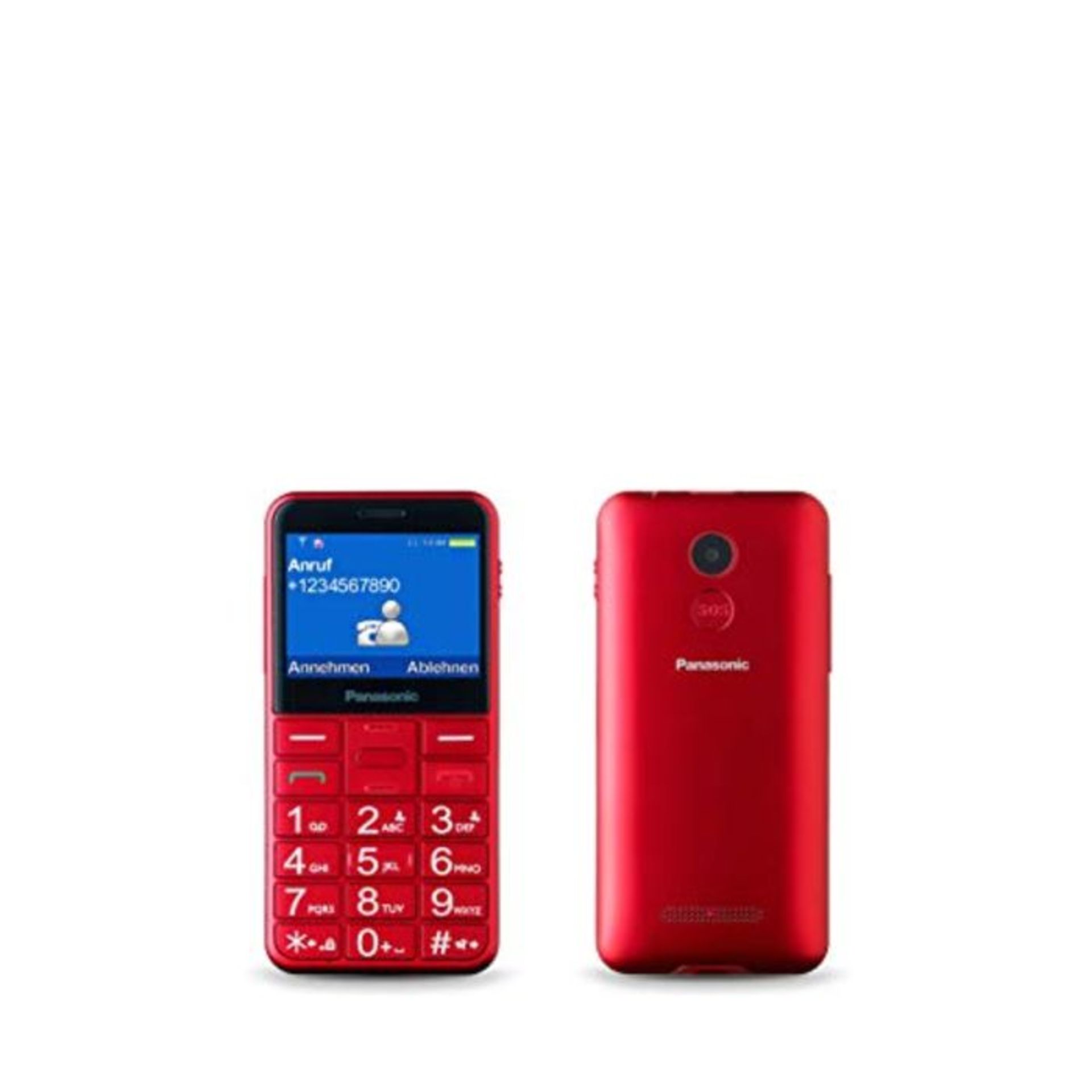 Panasonic KX-TU150EXR Telefono Cellulare ad Utilizzo Facilitato, Pulsanti Grandi, Ampi