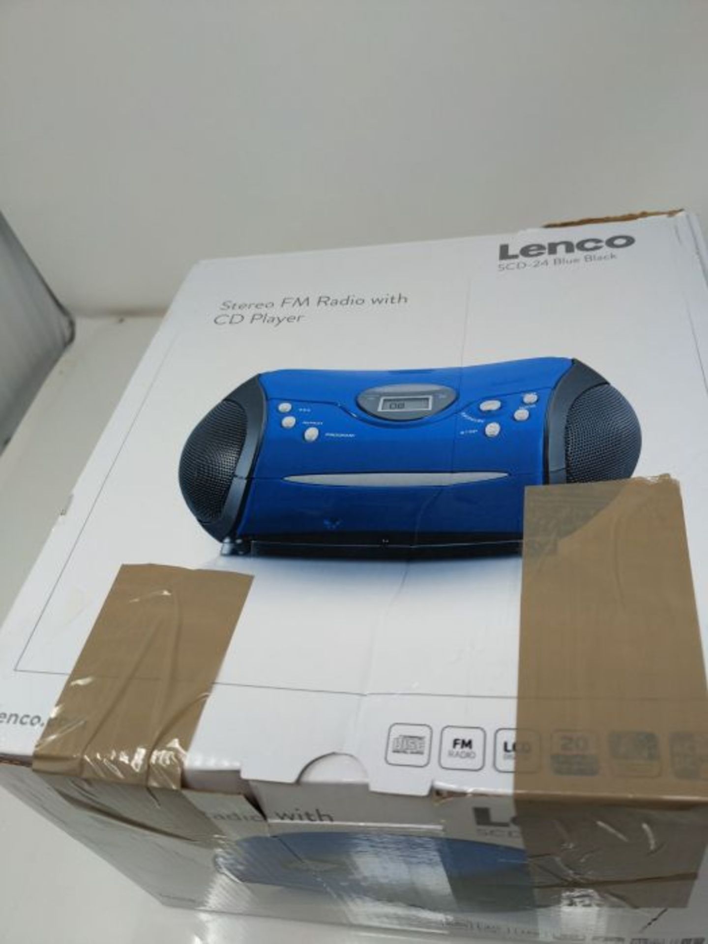 Lenco SCD24 - CD-Player fÃ¼r Kinder - CD-Radio - Stereoanlage - Boombox - UKW Radiot