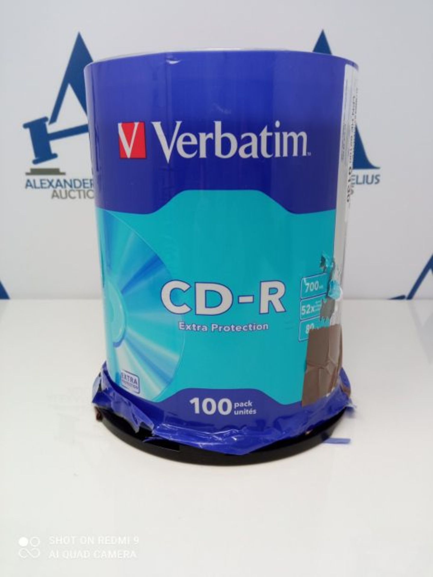 Verbatim 43411 CD-R Extra Protection 700 MB I100erPackSpindelIOberflächeweißICDRohli - Image 2 of 3