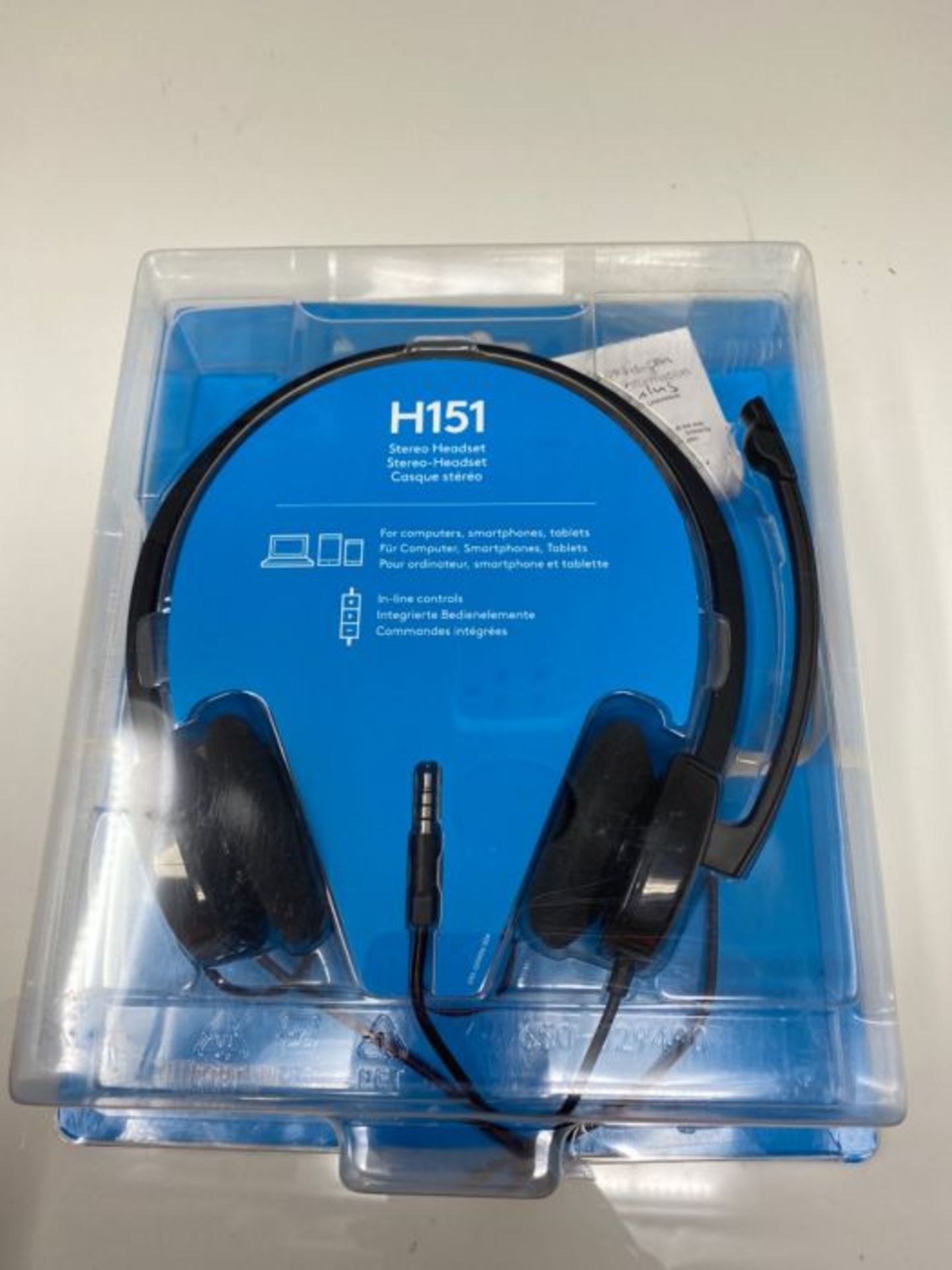 Logitech H151 Wired Headset, Stereo Headphones with Rotating Noise-Cancelling Micropho - Image 2 of 3