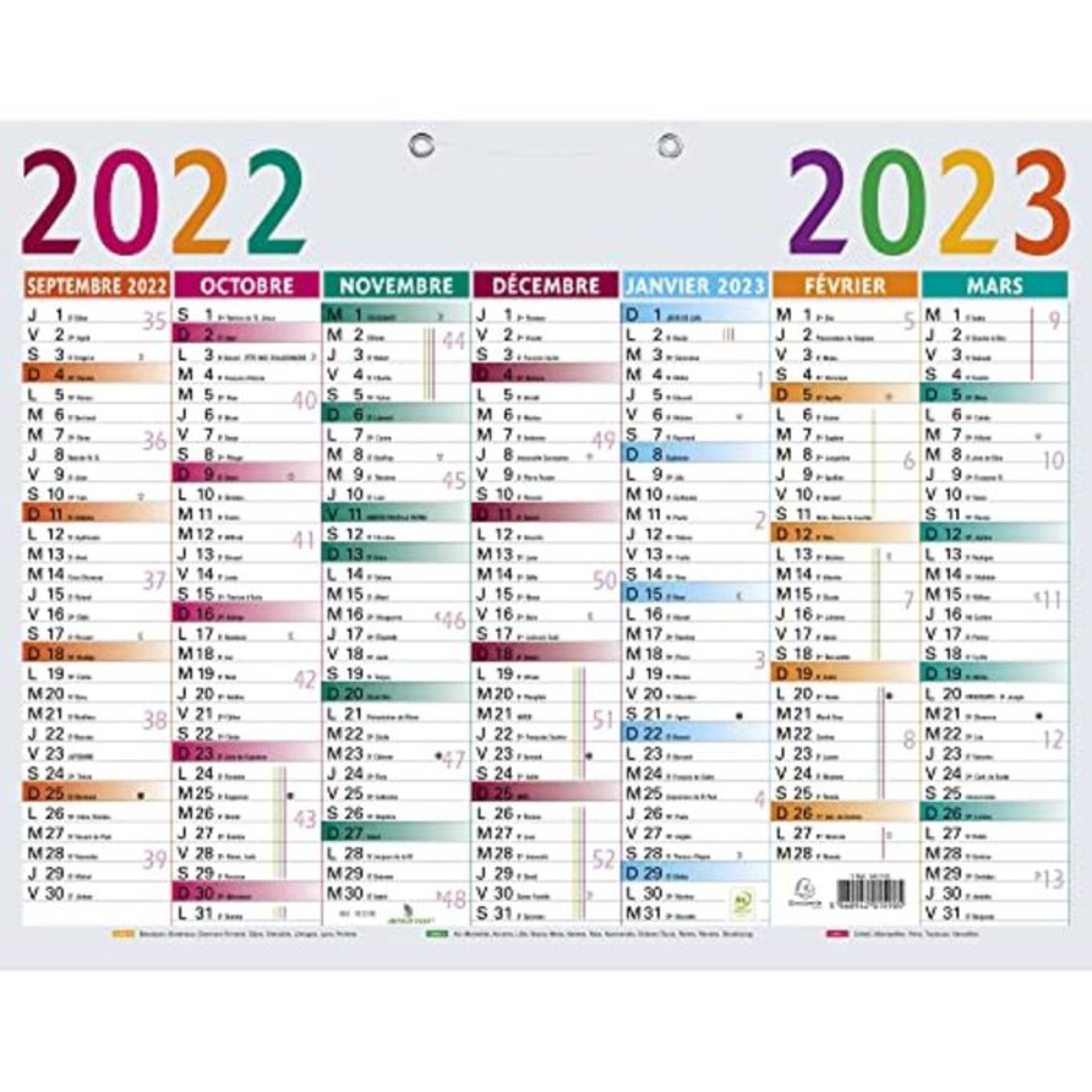 Exacompta 430x335 mm School Calendar Decor Multi-Coloured