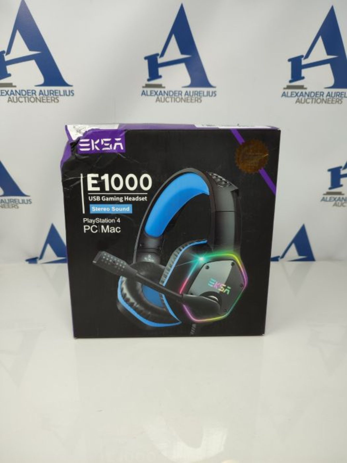 EKSA E1000 Gaming Headset for PS4 PC, Over-Ear Gaming Headphones with 7.1 Surround Sou - Image 2 of 3