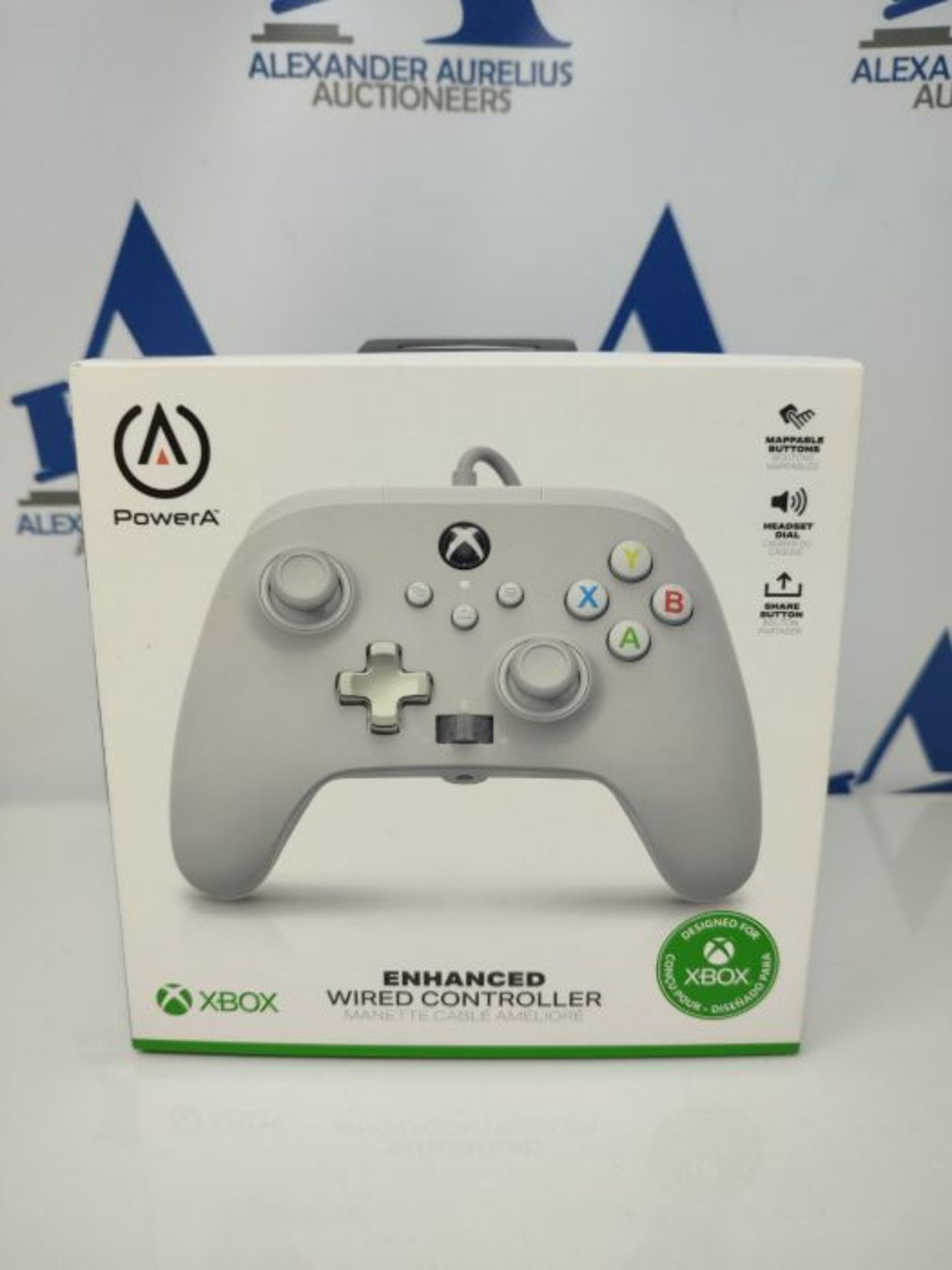 PowerA Enhanced Wired Controller for Xbox - Mist, White, gamepad, wired video game con - Image 2 of 3