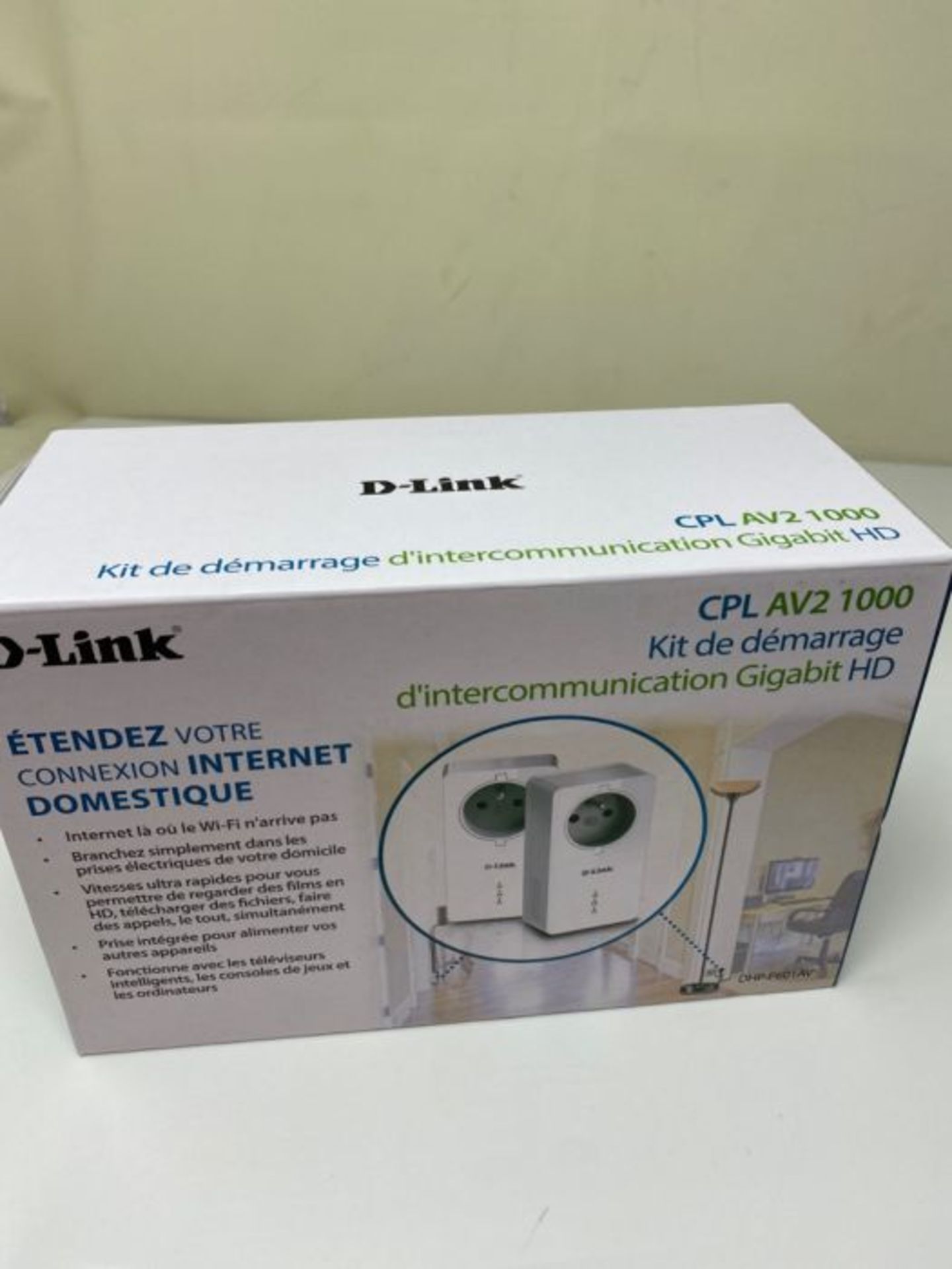 RRP £51.00 D-Link DHP-P601AV/FR CPL 1000 mbps, Kit de 2 Adaptateurs HomePlug AV2 1000 HD Prise In