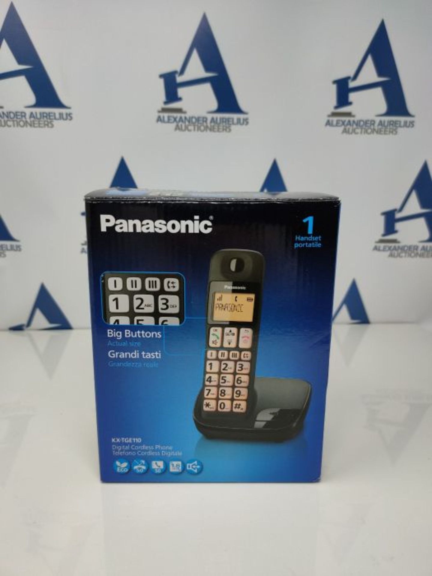 Panasonic KX-TGE110JTB Telefono Cordless Digitale (DECT) Singolo ad Utilizzo Facilitat - Image 2 of 3