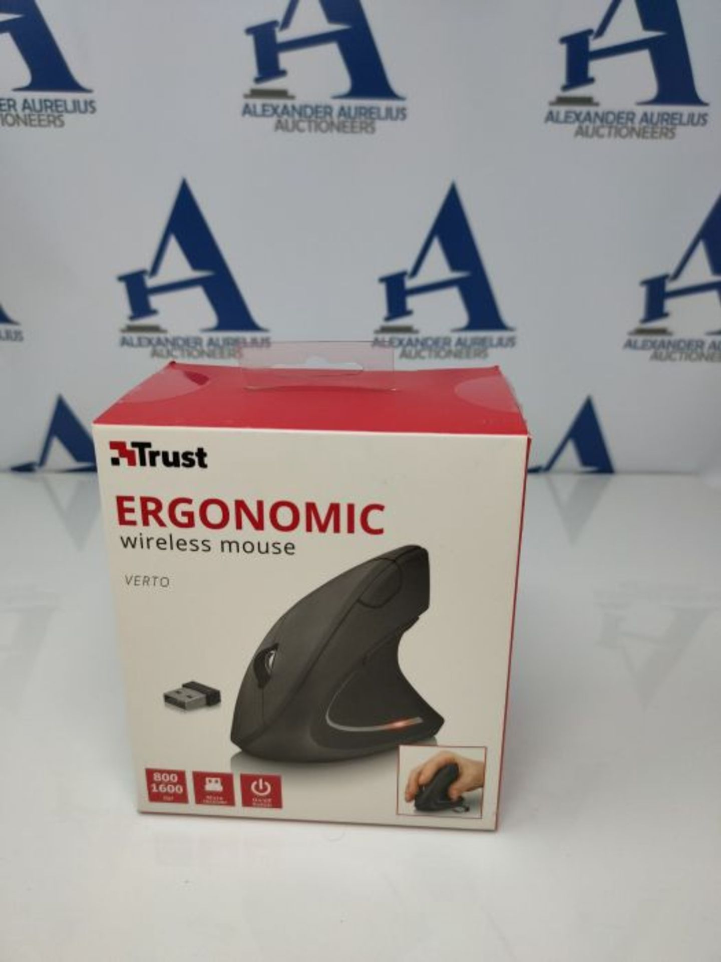 Trust Verto Mouse Verticale Wireless, Mouse Ergonomico senza Filo, 800/1200/1600 DPI, - Image 2 of 3