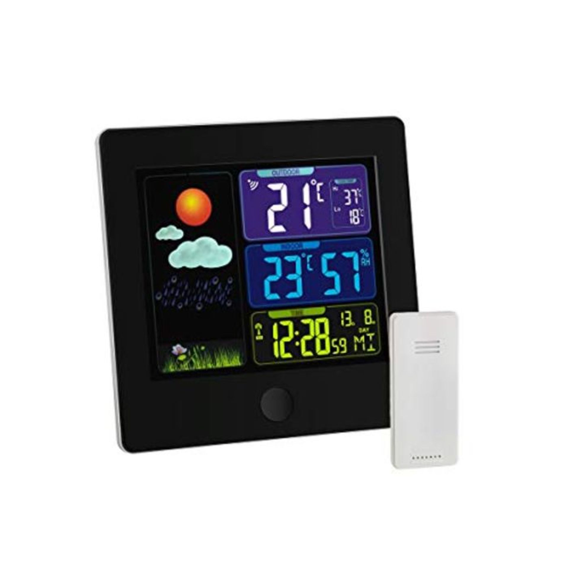 Blooming Weather 35.1133.01 Sun Colour Wireless Weather Station with Case - Black
