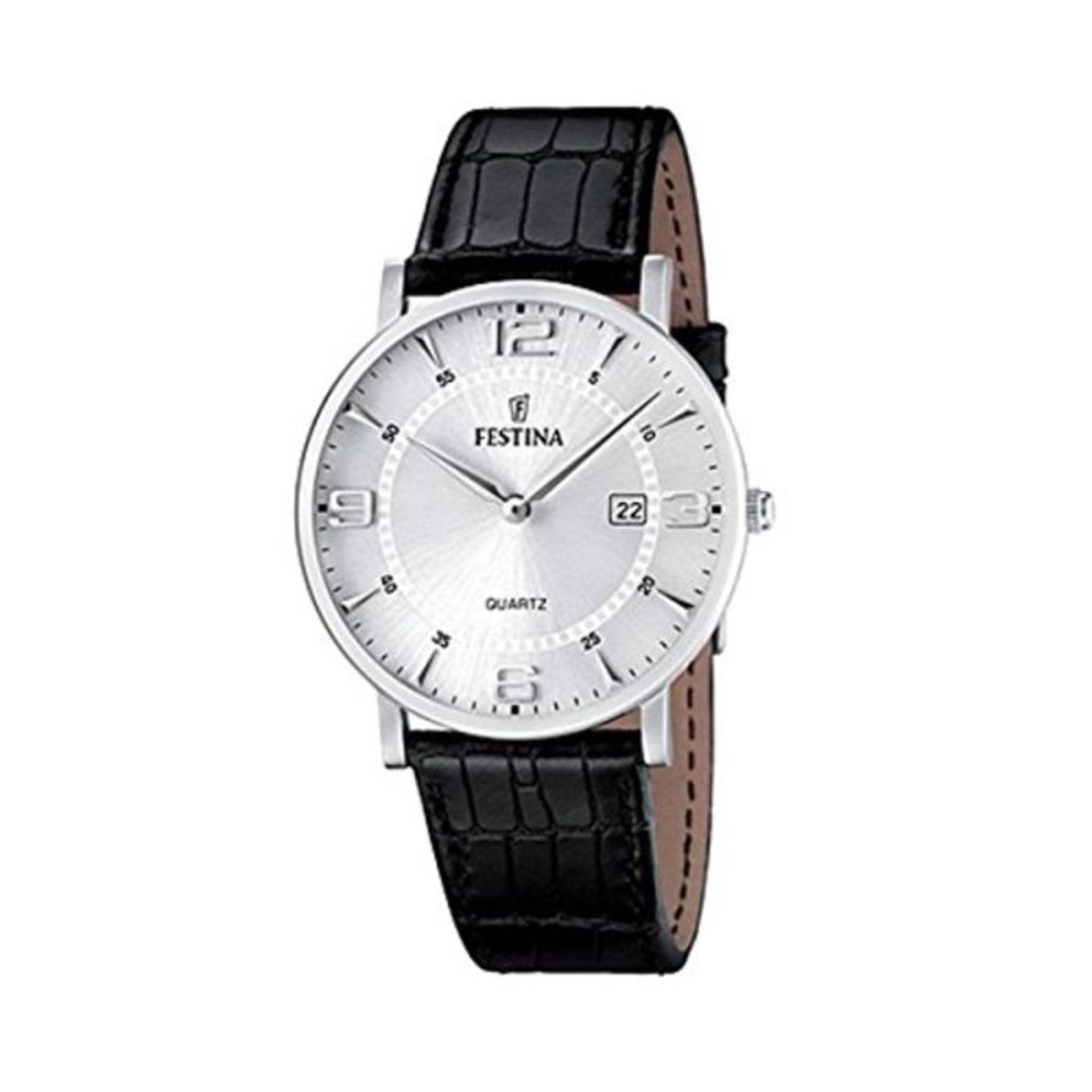 RRP £51.00 Festina Herren Analog Quarz Uhr mit Leder Armband F16476/3