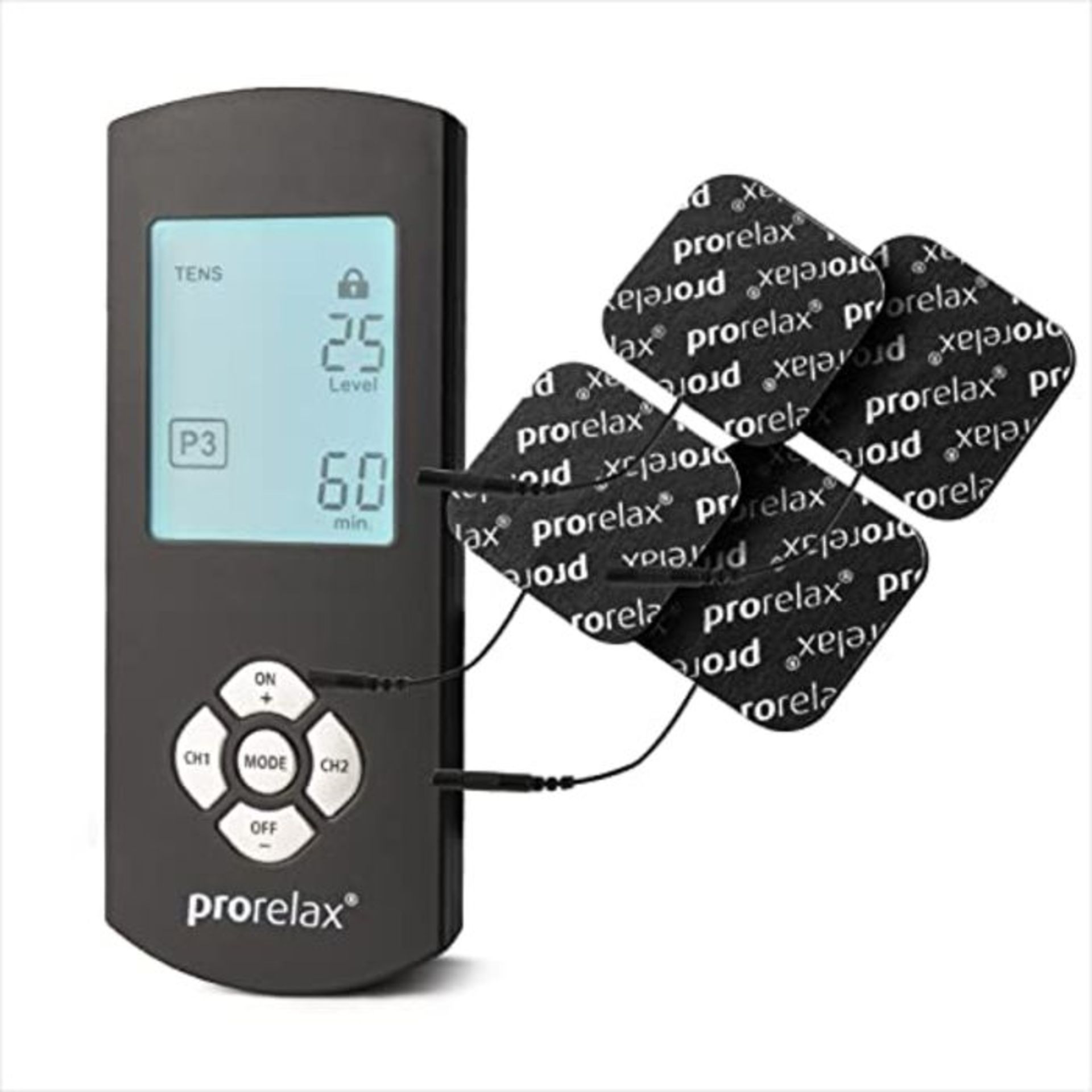 Prorelax DUO Comfort Blackline - EMS + TENS Elektro-Muskel-Stimulation - TOTAL FITNESS