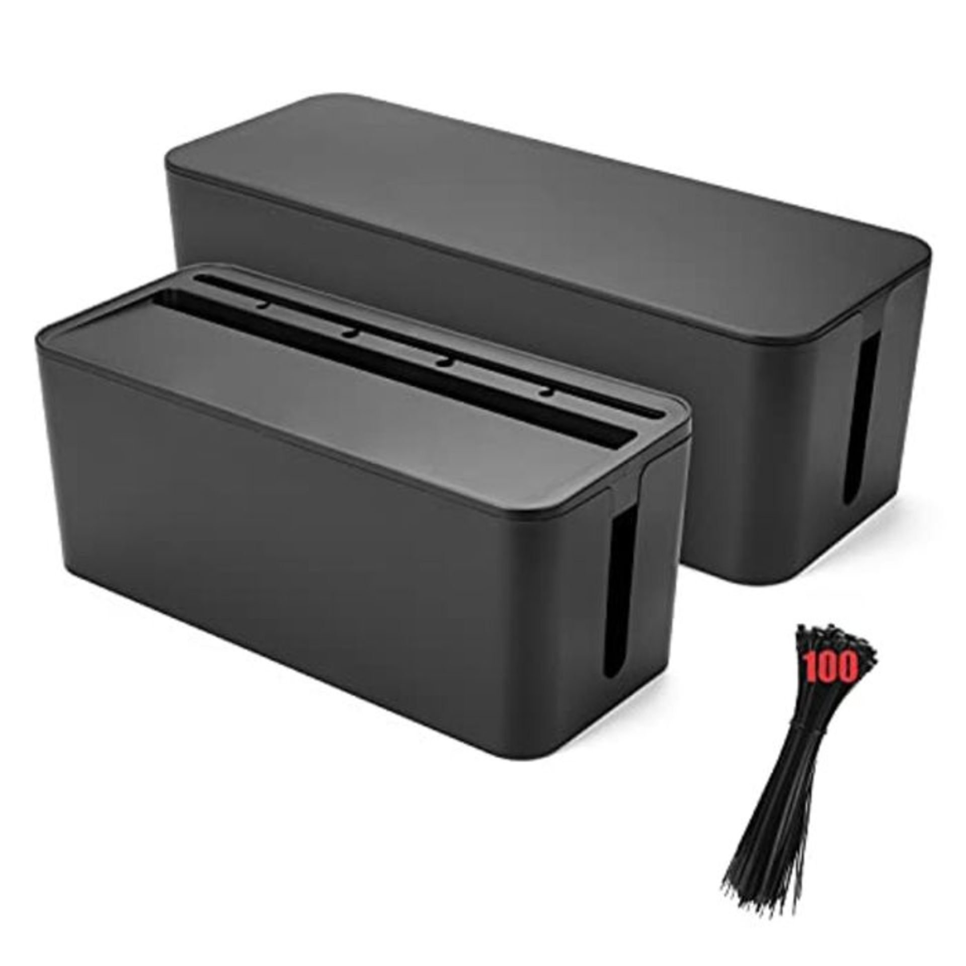 Uktunu Cable Management Box for Hiding Cable Storage Box for Cable Management Charging