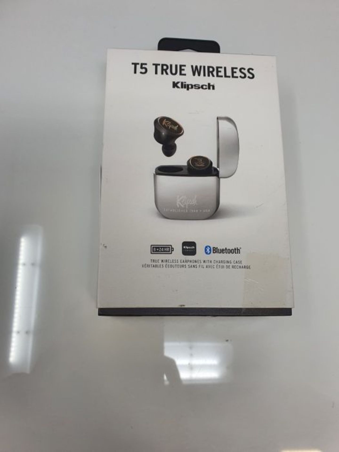 RRP £114.00 Klipsch T5 True Wireless Earphones, Silver, S,M,L - Image 2 of 3